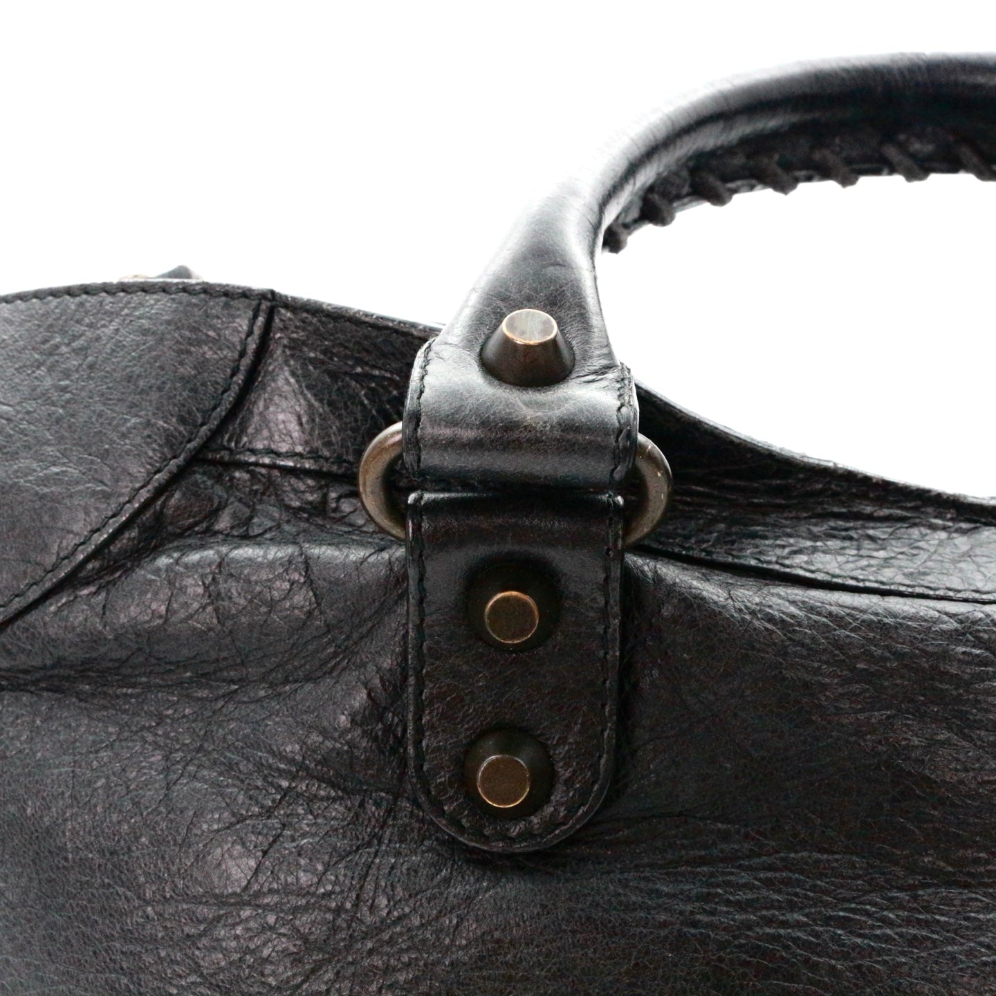 Balenciaga Black Motorcycle City Big 2Way Bag with Strap [Used]