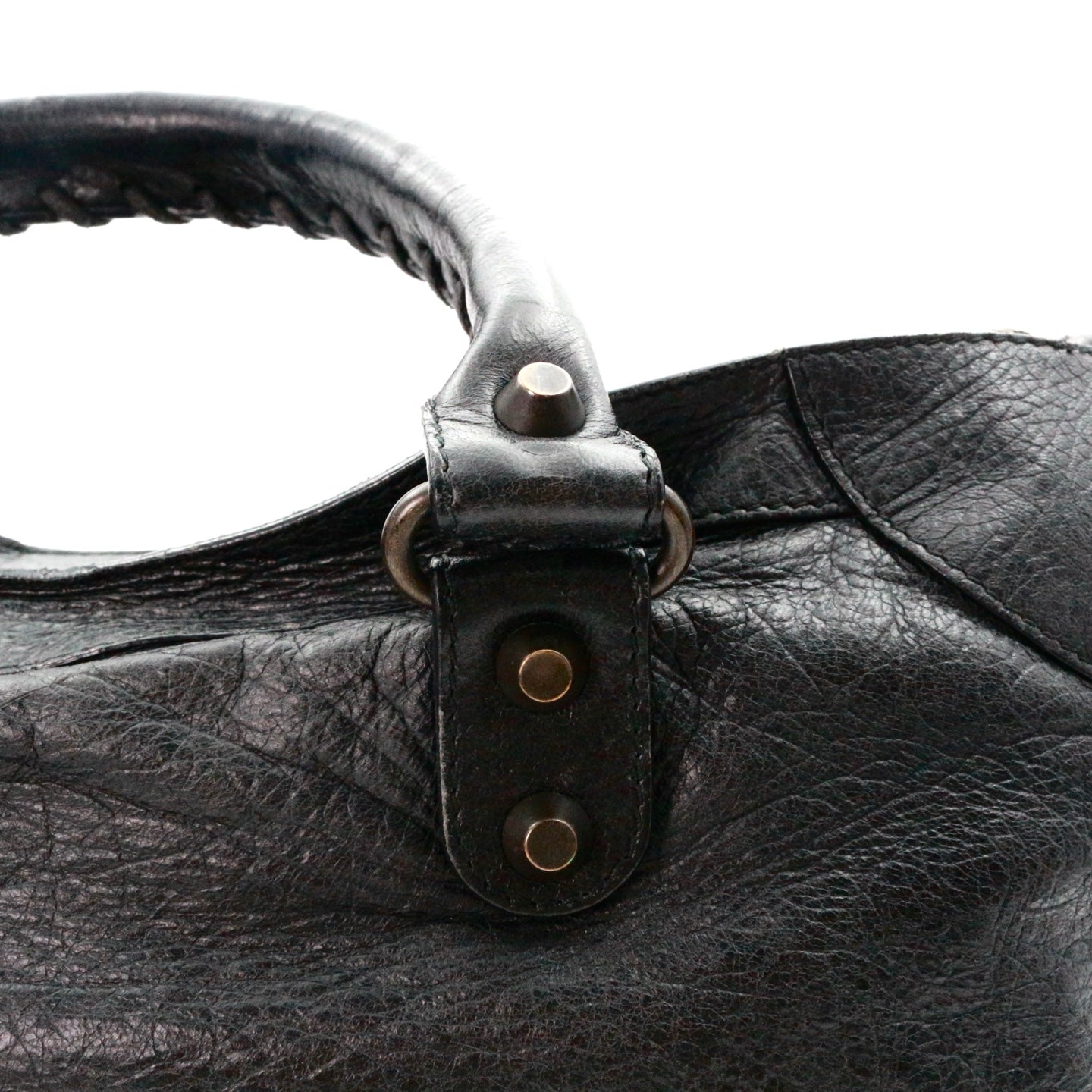 Balenciaga Black Motorcycle City Big 2Way Bag with Strap [Used]