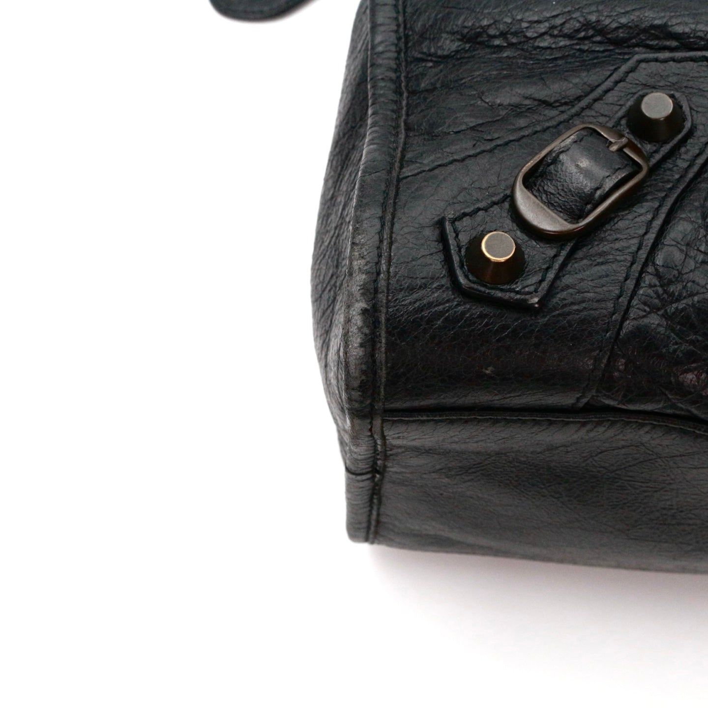 Balenciaga Black Motorcycle City Big 2Way Bag with Strap [Used]