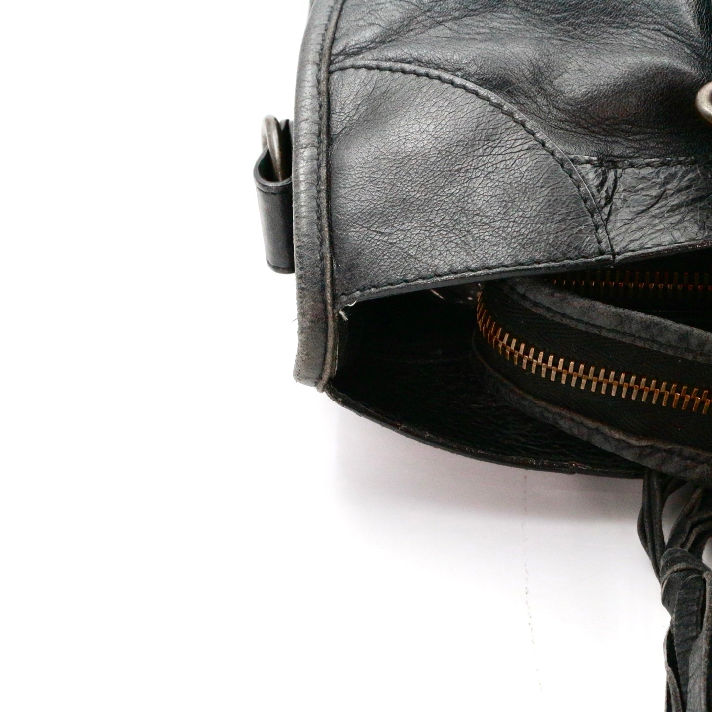 Balenciaga Black Motorcycle City Big 2Way Bag with Strap [Used]