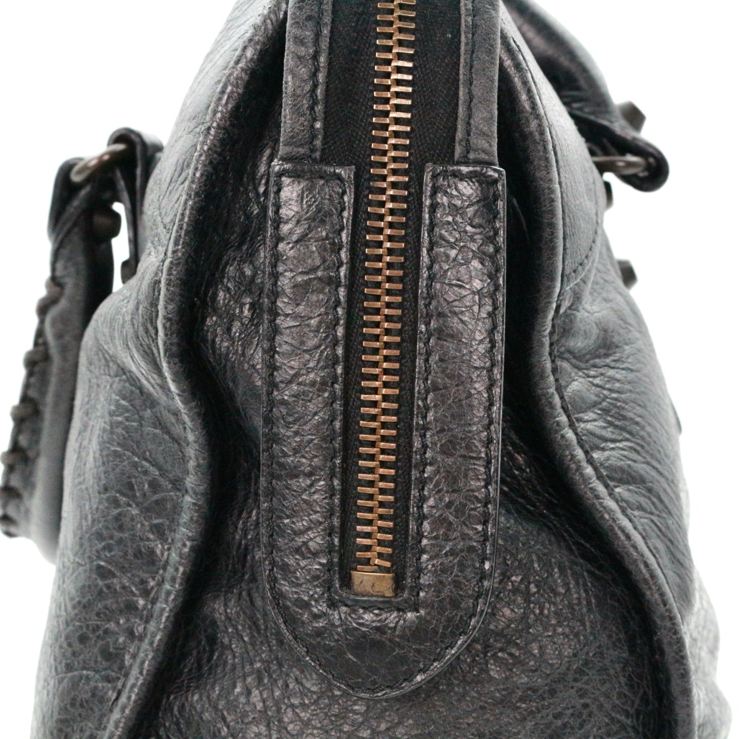 Balenciaga Black Motorcycle City Big 2Way Bag with Strap [Used]