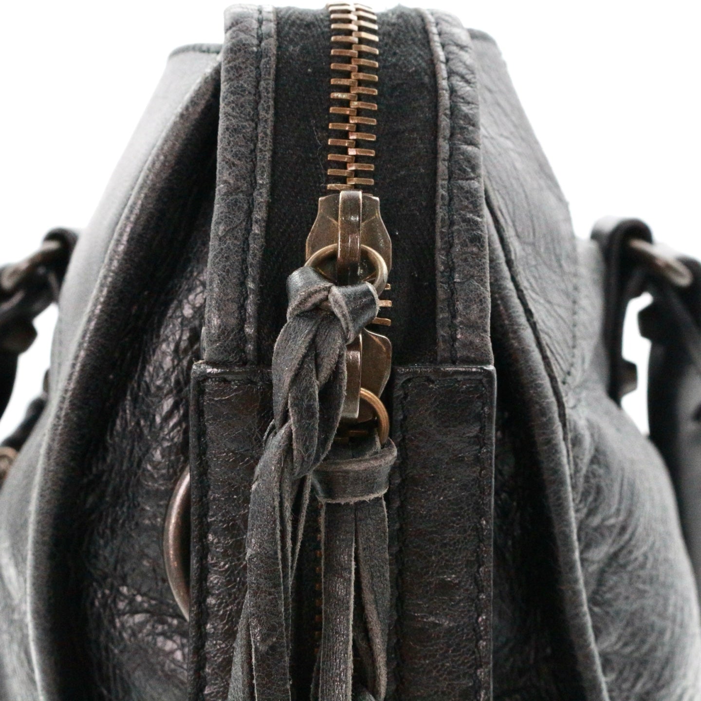 Balenciaga Black Motorcycle City Big 2Way Bag with Strap [Used]