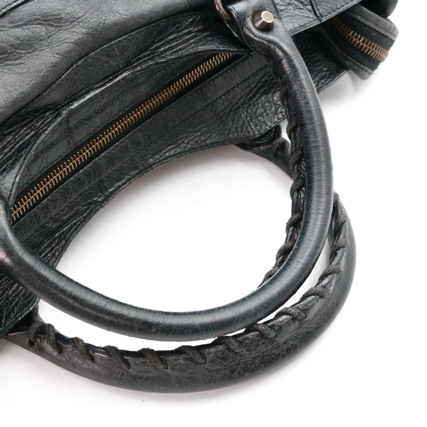 Balenciaga Black Motorcycle City Big 2Way Bag with Strap [Used]