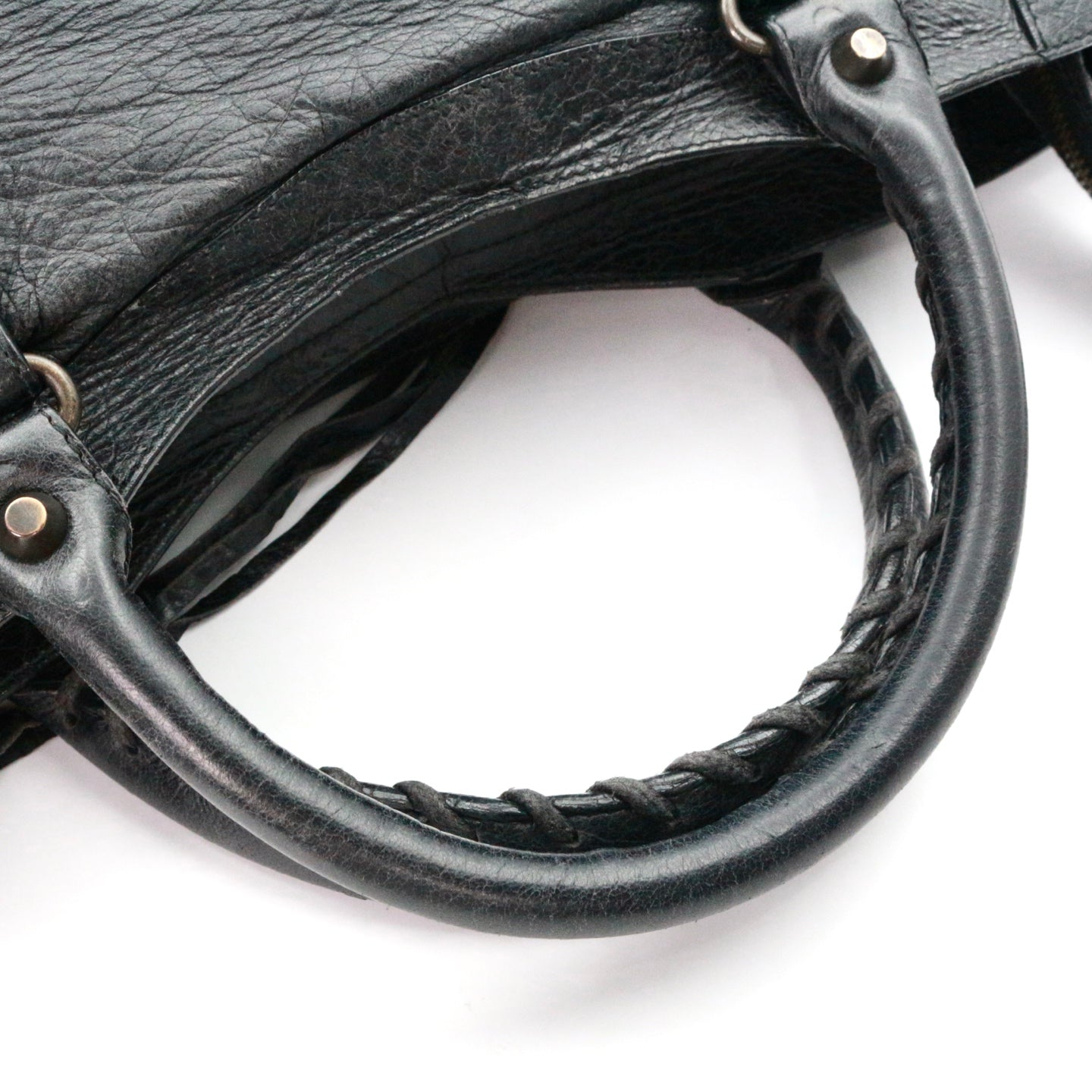 Balenciaga Black Motorcycle City Big 2Way Bag with Strap [Used]