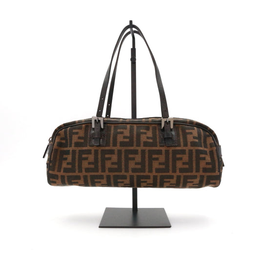 FENDI Brown Zucca Baguette Shoulder Bag [Used]