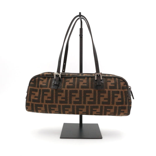 FENDI Brown Zucca Baguette Shoulder Bag [Used]