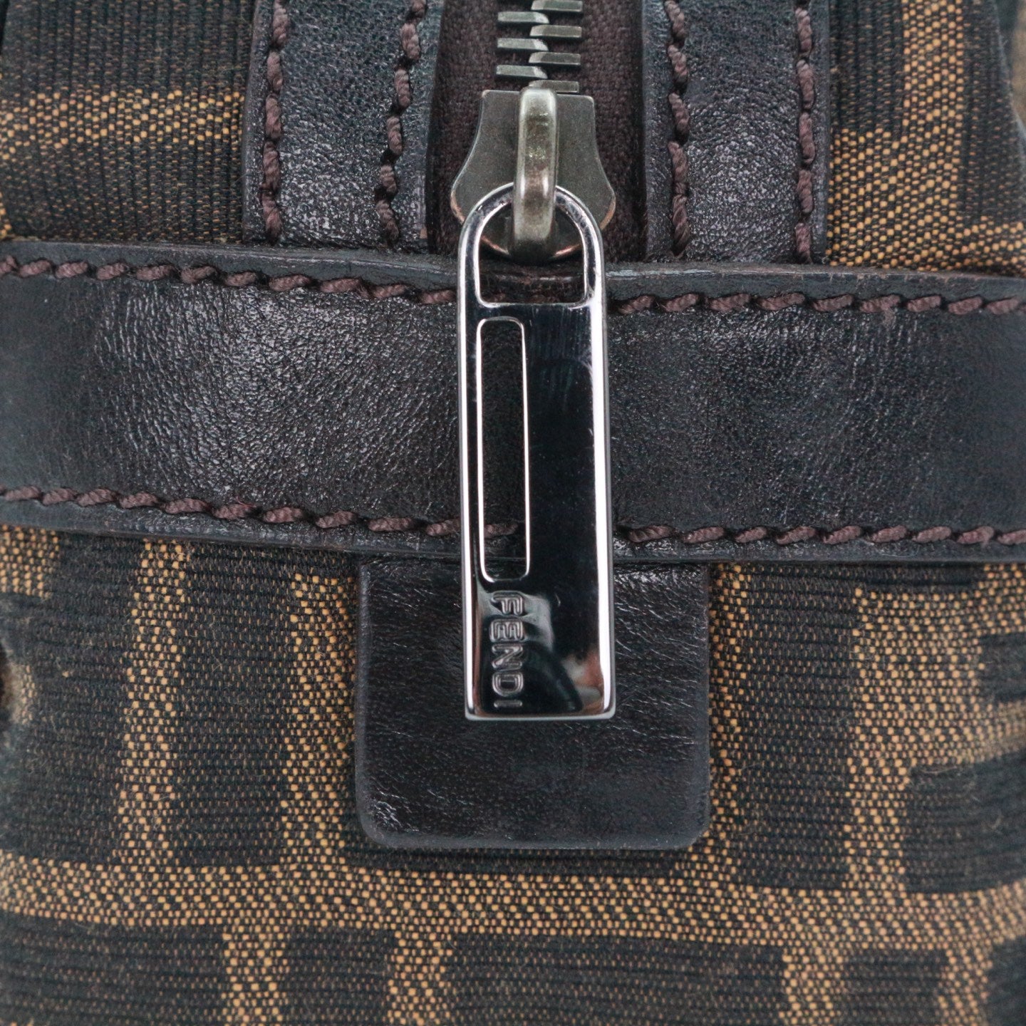 FENDI Brown Zucca Baguette Shoulder Bag [Used]