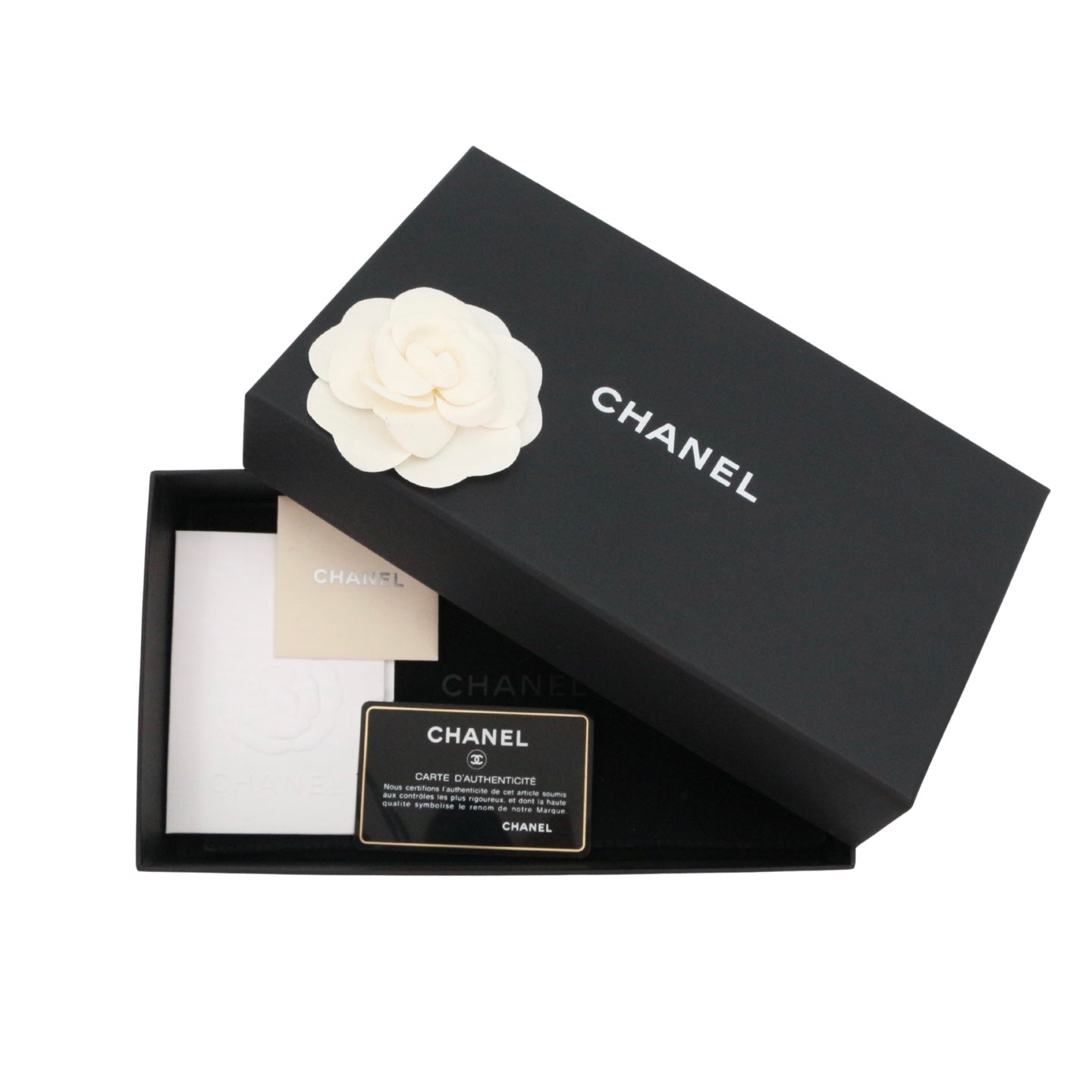 CHANEL Black Quilted Caviar Leather Zip-Around Long Wallet [Used]