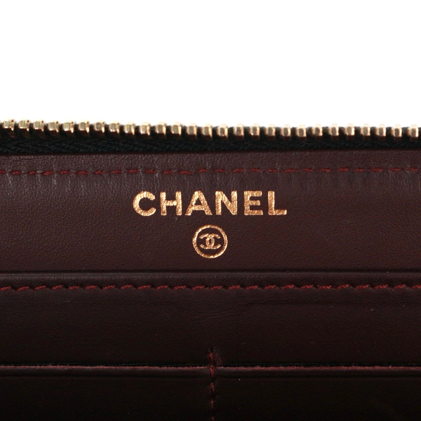 CHANEL Black Quilted Caviar Leather Zip-Around Long Wallet [Used]