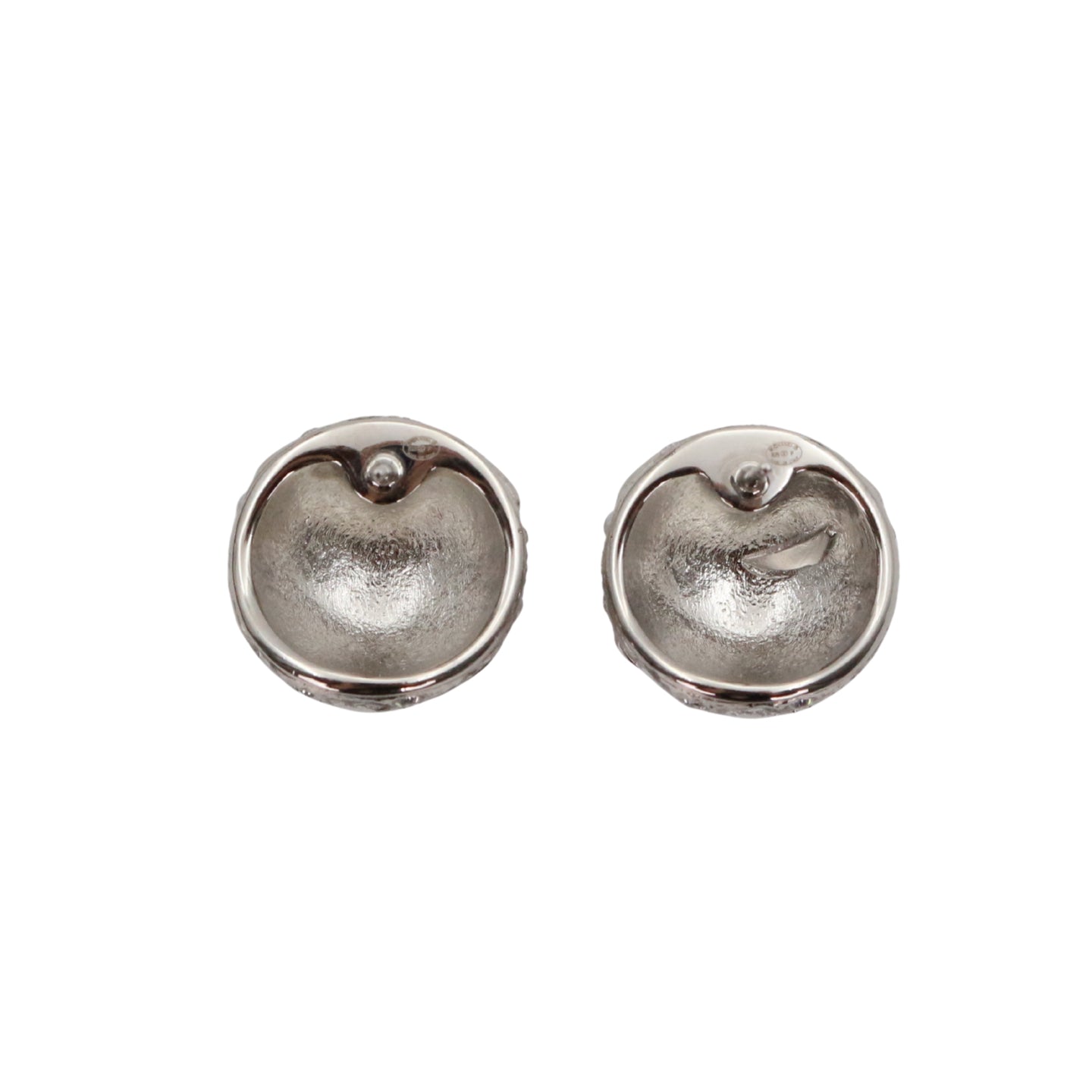 CHANEL Silver Tone Rhinestone Star & Heart CC Earrings [Used]