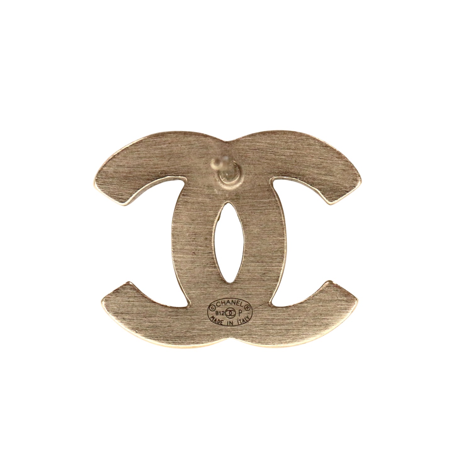 CHANEL Pink Brown & Gold Tone Large CC Earrings [Used]