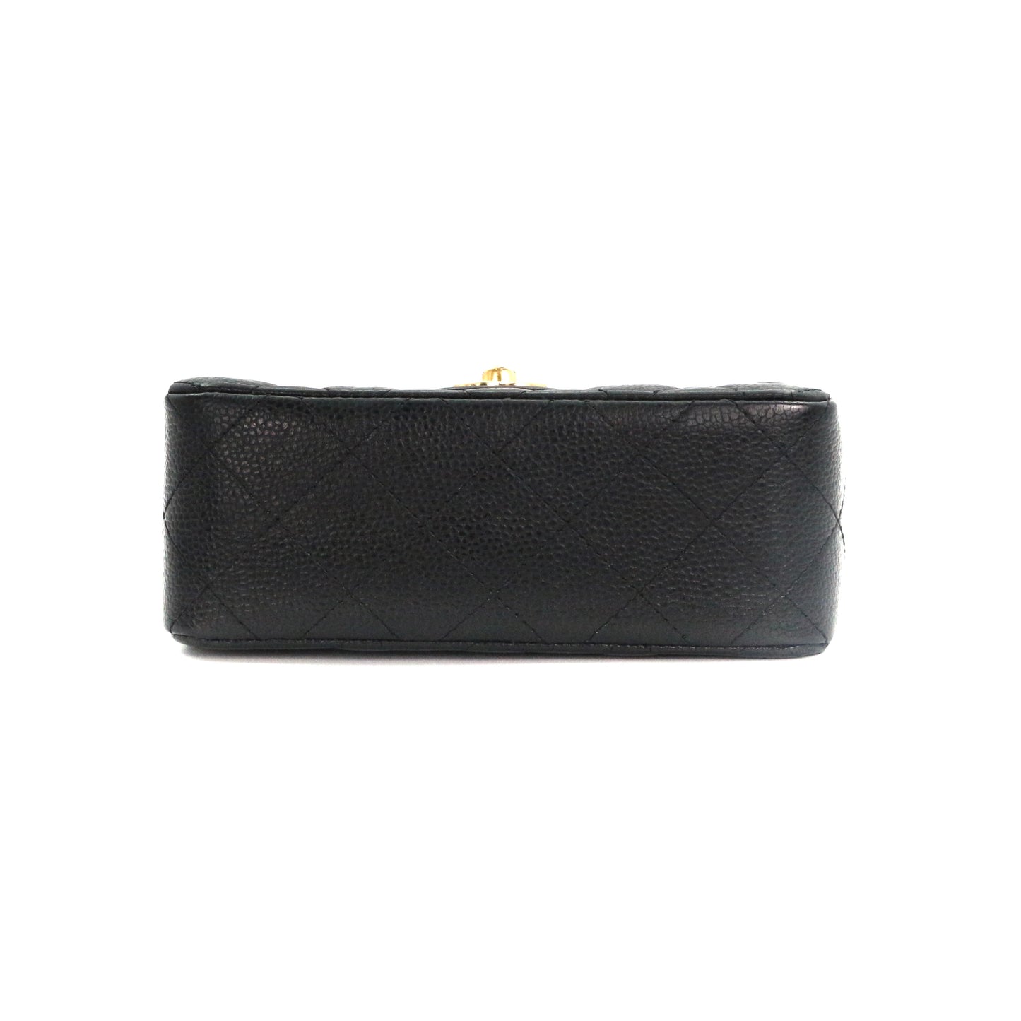 CHANEL Black Caviar Quilted Mini Flap Bag with Gold Hardware [Used]