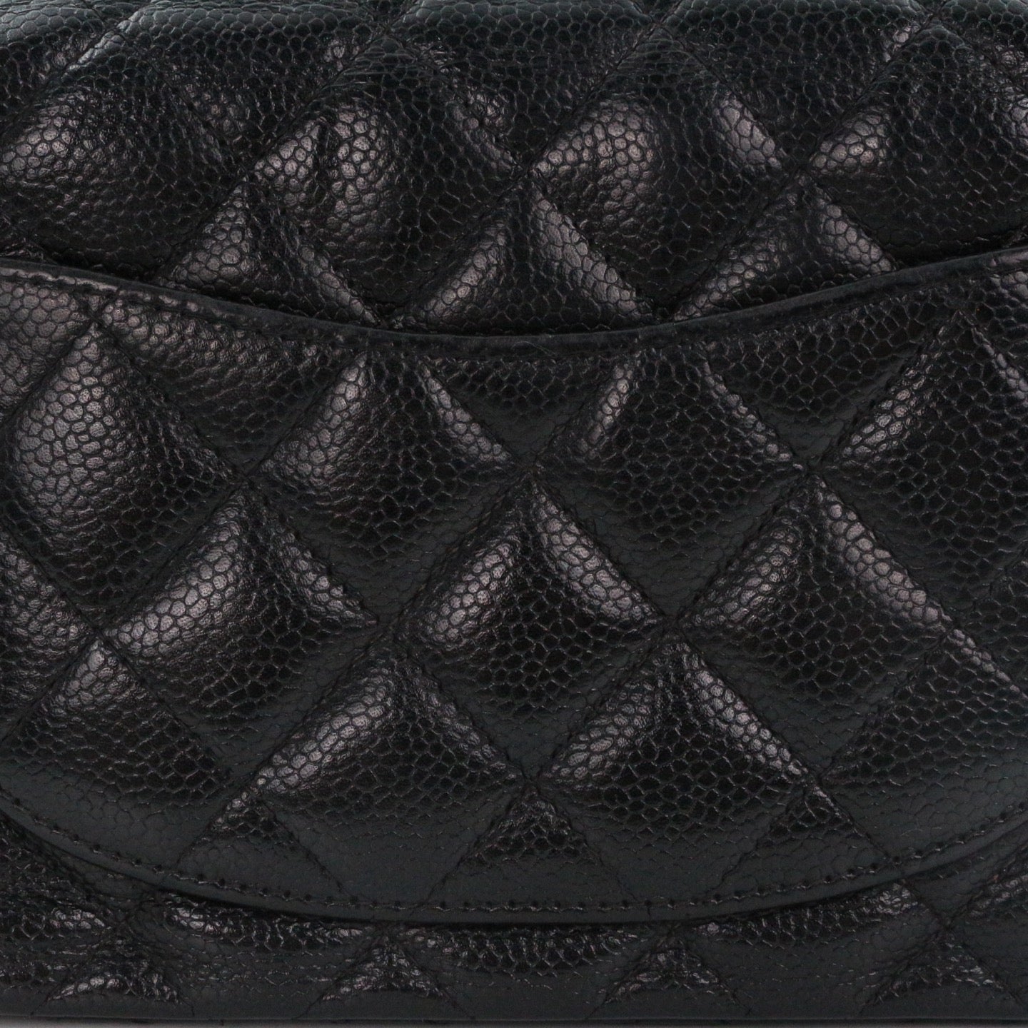 CHANEL Black Caviar Quilted Mini Flap Bag with Gold Hardware [Used]