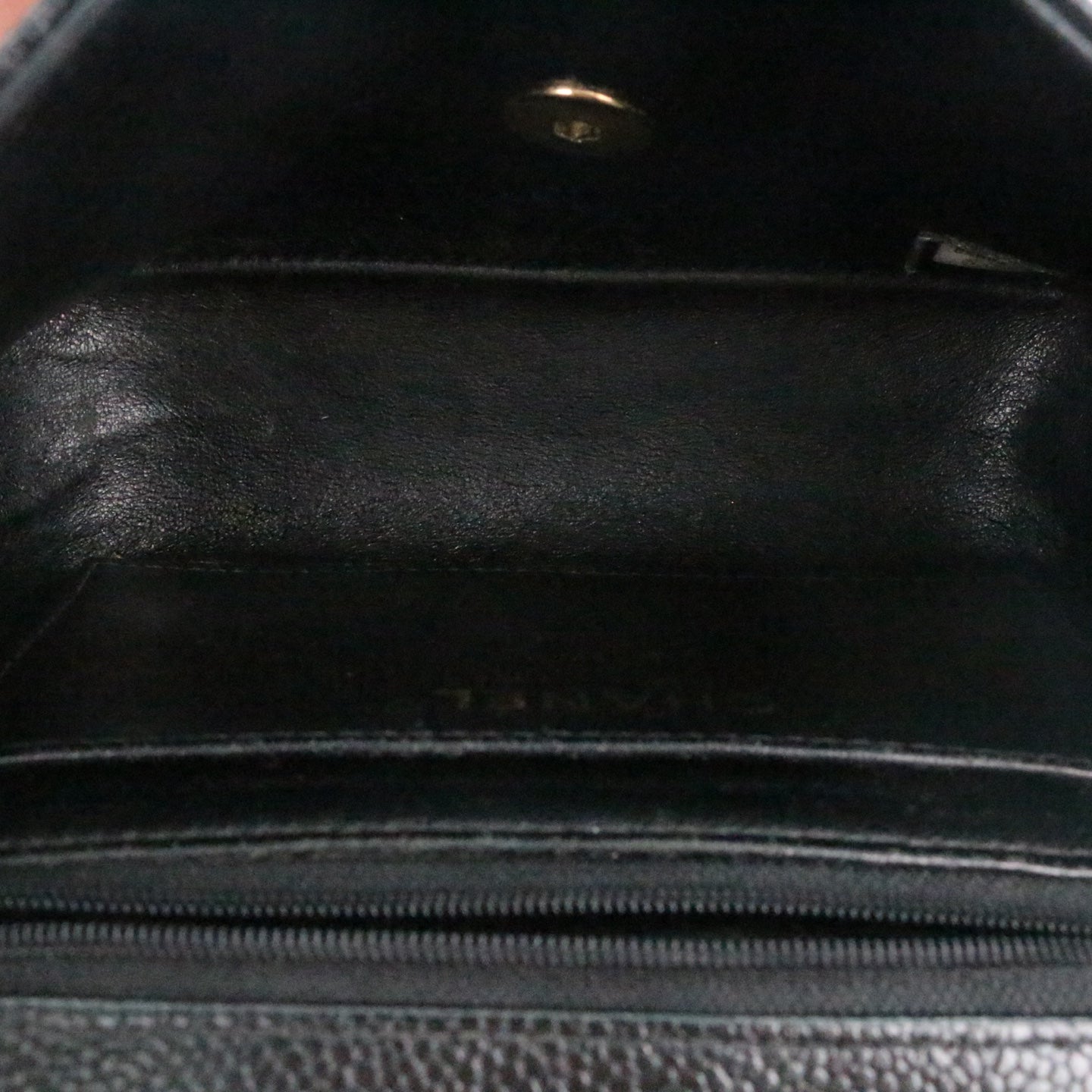 CHANEL Black Caviar Quilted Mini Flap Bag with Gold Hardware [Used]
