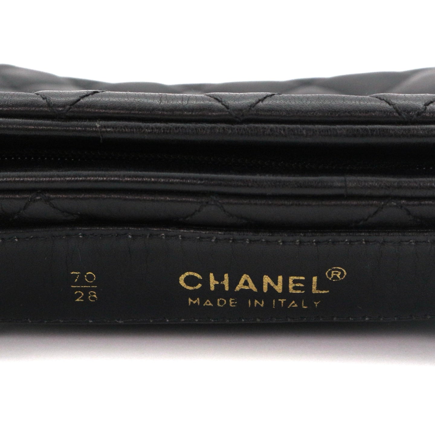 CHANEL Black Lambskin Quilted CC Charm Waist Bag with Gold Hardware [Used]
