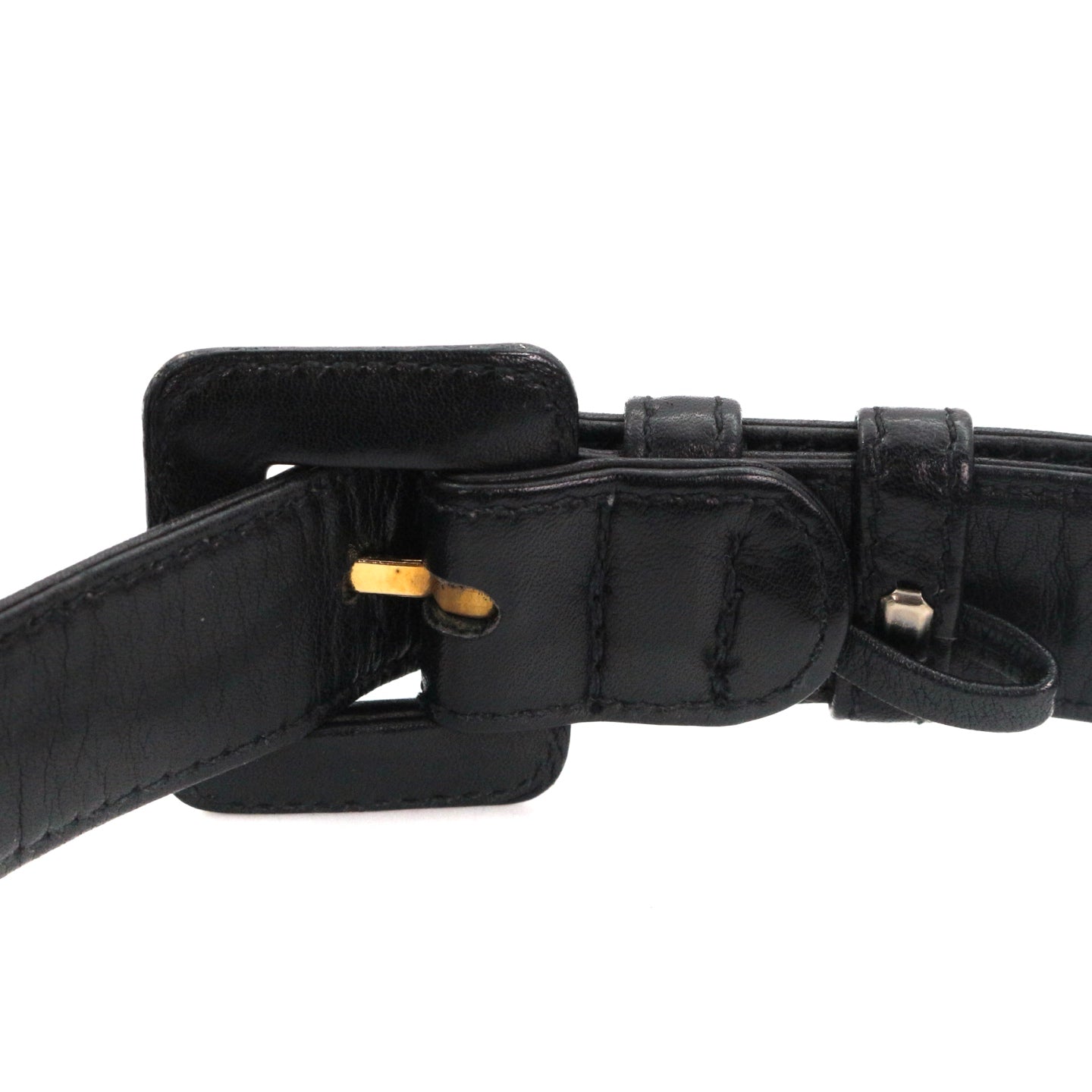 CHANEL Black Lambskin Quilted CC Charm Waist Bag with Gold Hardware [Used]