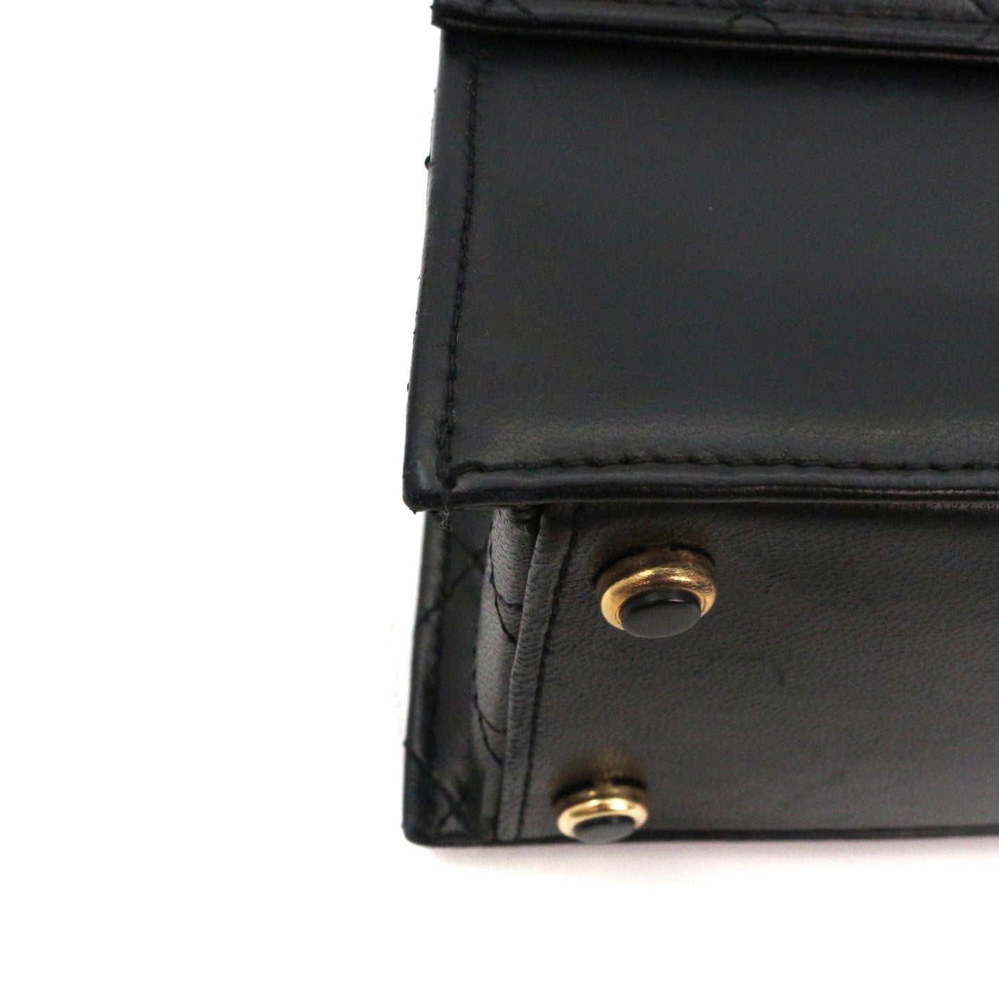 CHANEL Black Lambskin Quilted 2.55 Kelly-Style Chain Shoulder Bag with Card Holder [Used]