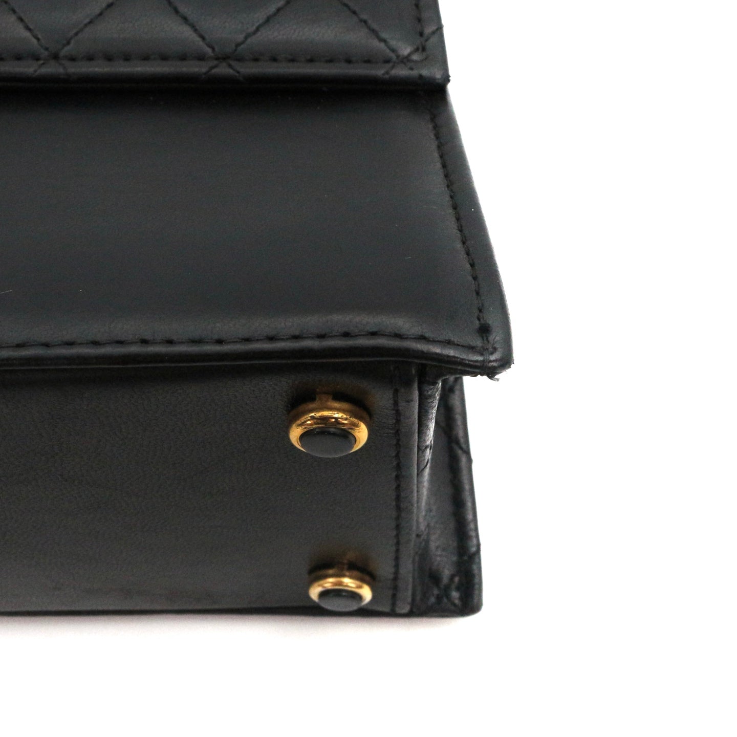CHANEL Black Lambskin Quilted 2.55 Kelly-Style Chain Shoulder Bag with Card Holder [Used]