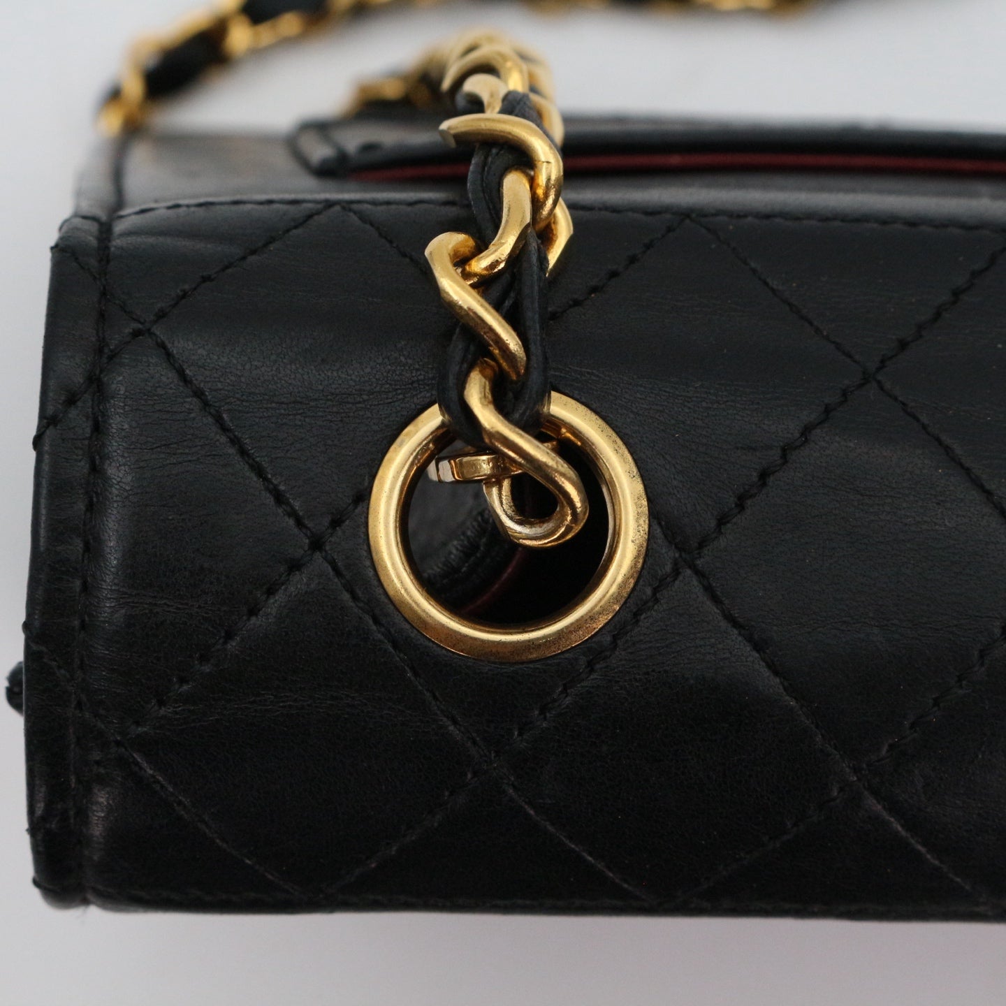 CHANEL Black Lambskin Quilted 2.55 Kelly-Style Chain Shoulder Bag with Card Holder [Used]