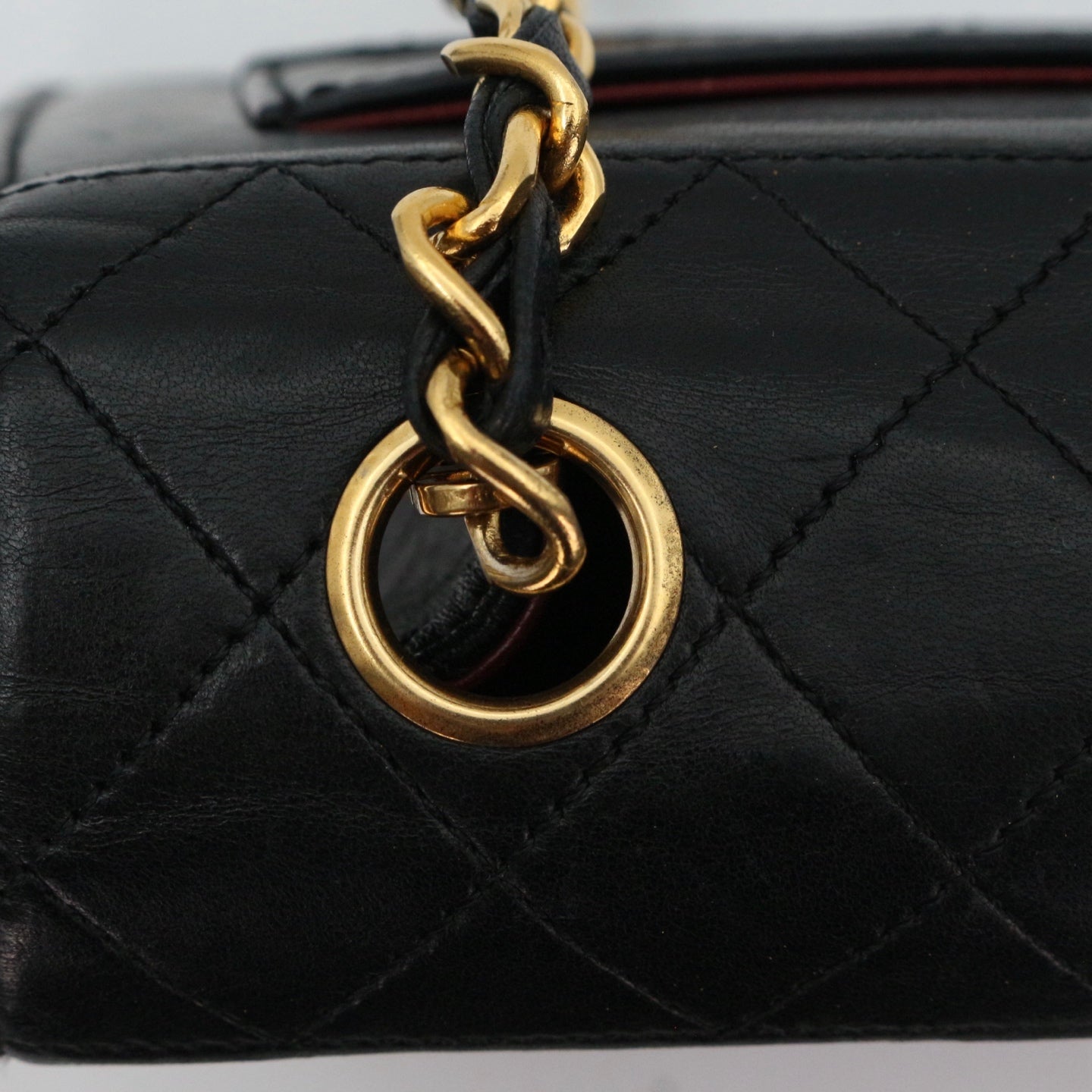 CHANEL Black Lambskin Quilted 2.55 Kelly-Style Chain Shoulder Bag with Card Holder [Used]