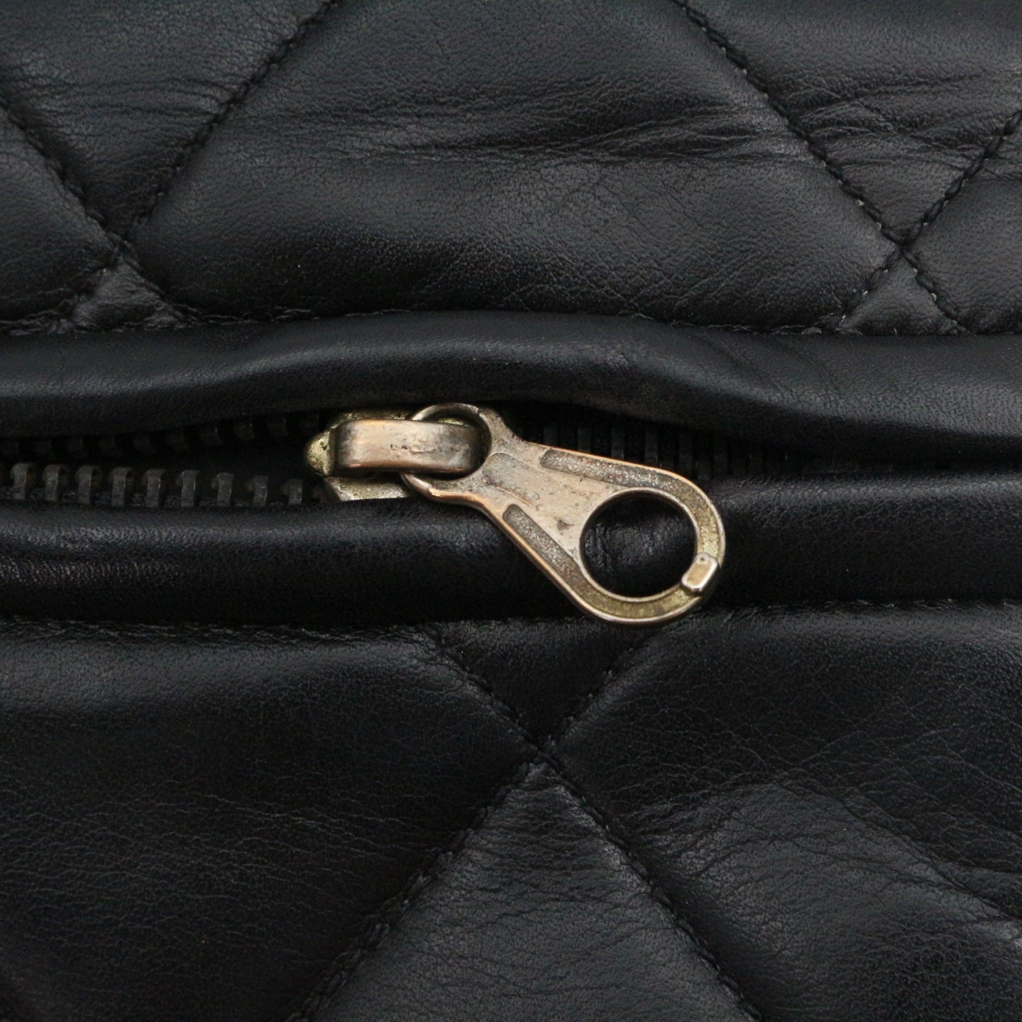 CHANEL Black Lambskin Quilted Large Flap Chain Shoulder Bag [Used]