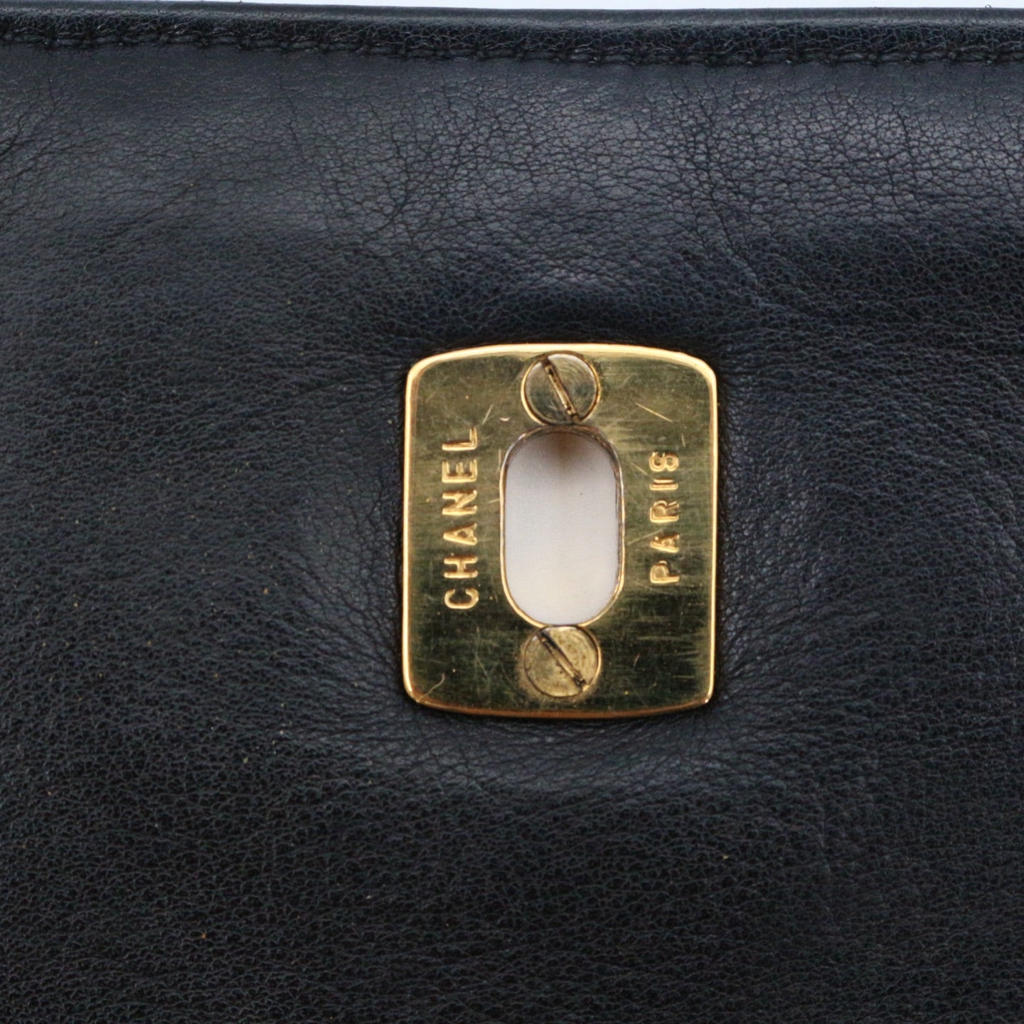 CHANEL Black Lambskin Quilted Large Flap Chain Shoulder Bag [Used]
