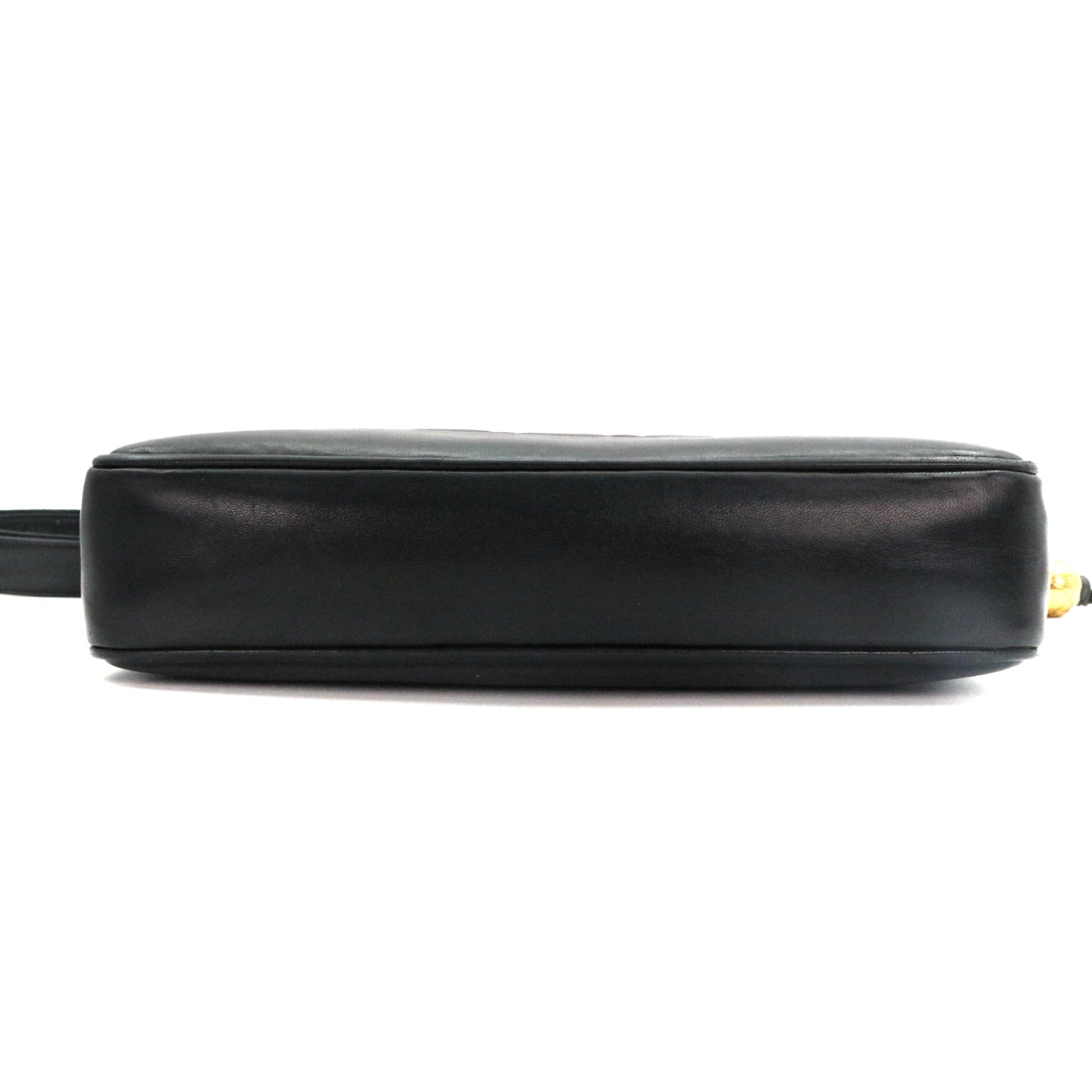 CHANEL Black Lambskin Quilted Golden Ball Tote Shoulder Bag [Used]