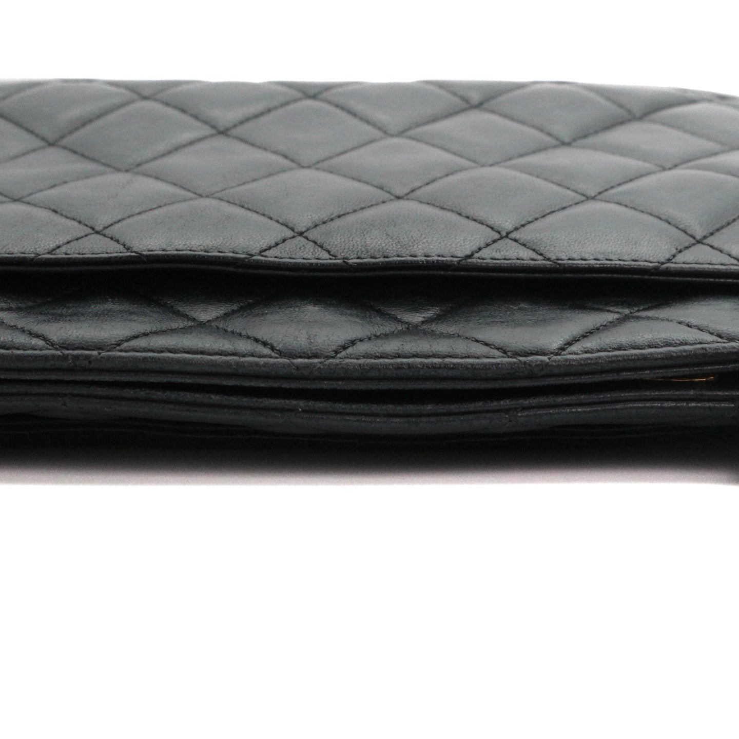 CHANEL Black Lambskin Quilted Golden Ball Tote Shoulder Bag [Used]