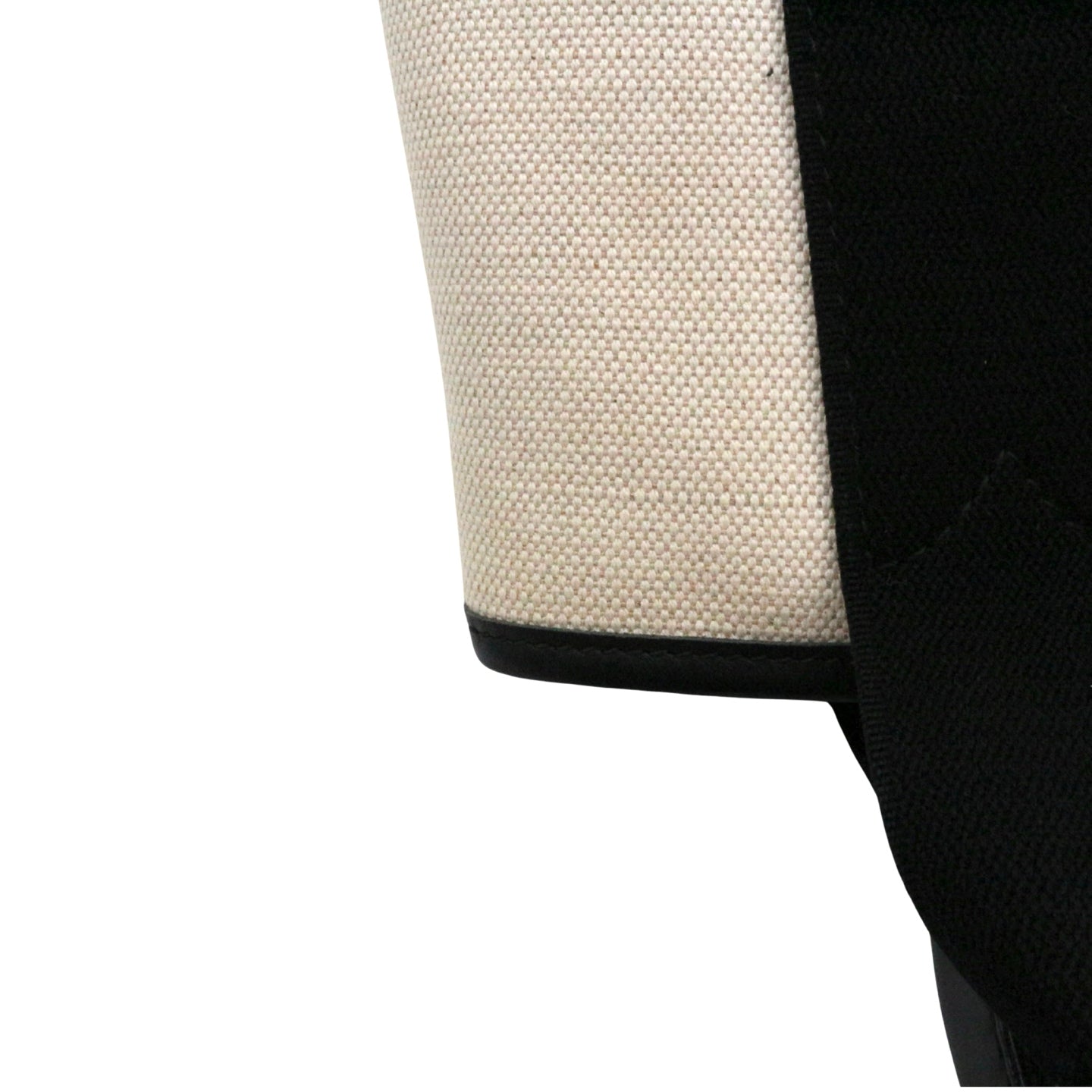 BALENCIAGA Small Navy Cabas Black & White Canvas Tote Bag with Pouch [Used]