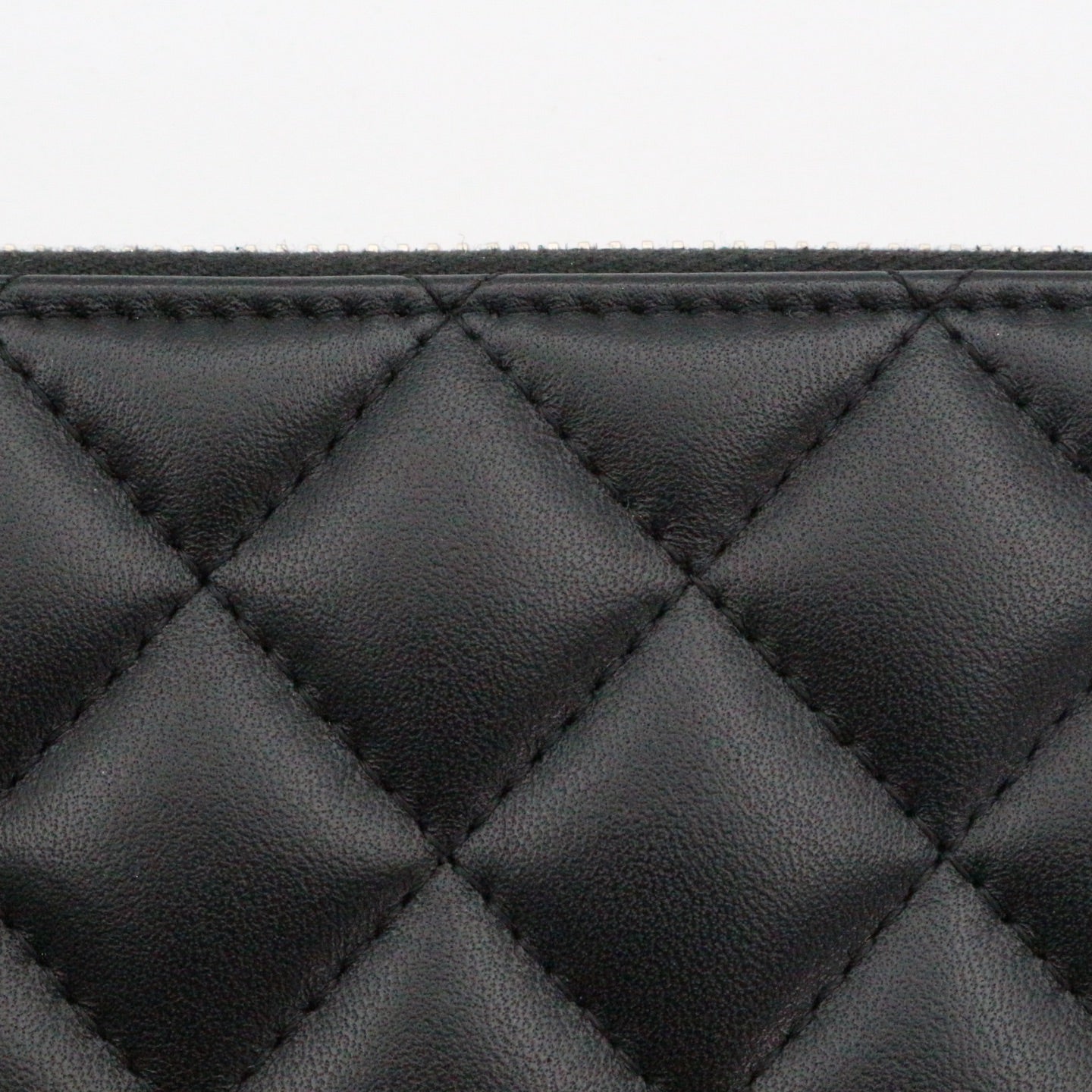 CHANEL Black Quilted Lambskin Zip-Around Long Wallet with Full Set [Used]