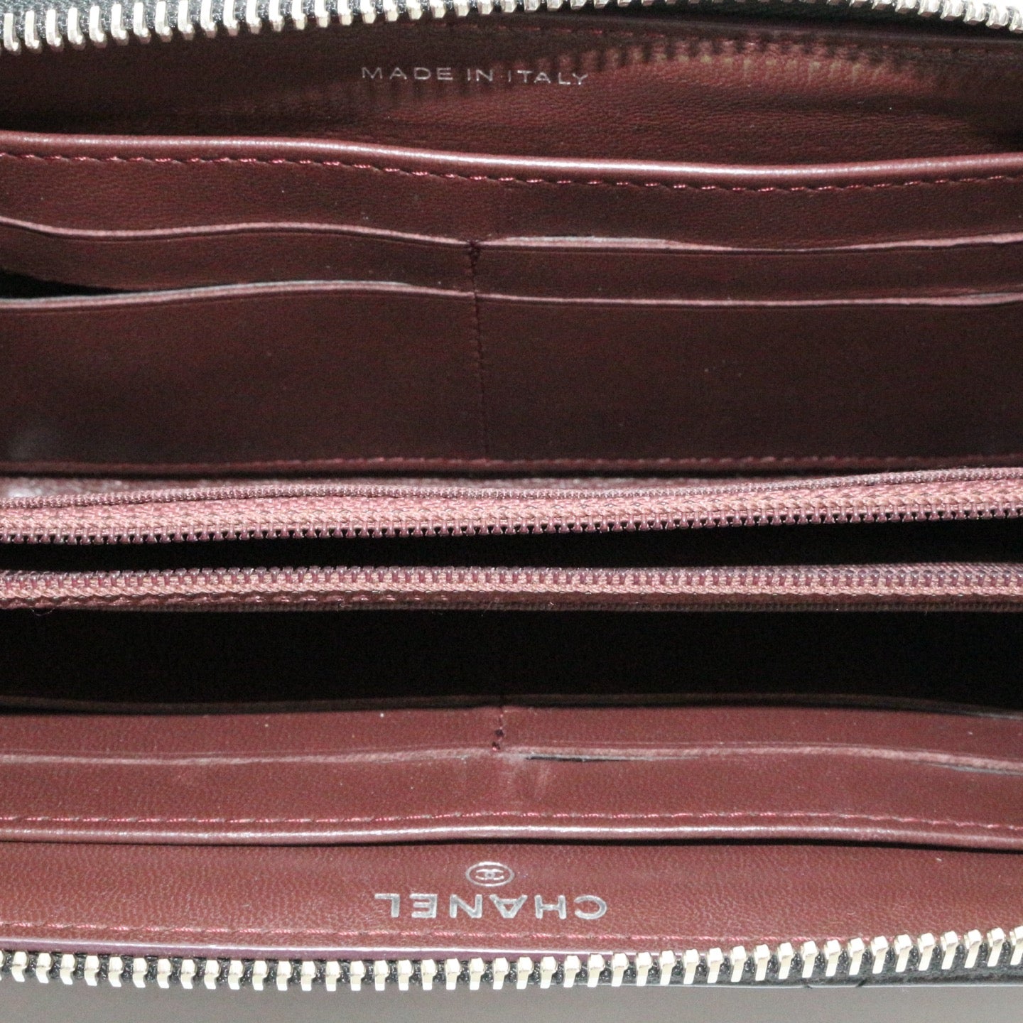 CHANEL Black Quilted Lambskin Zip-Around Long Wallet with Full Set [Used]