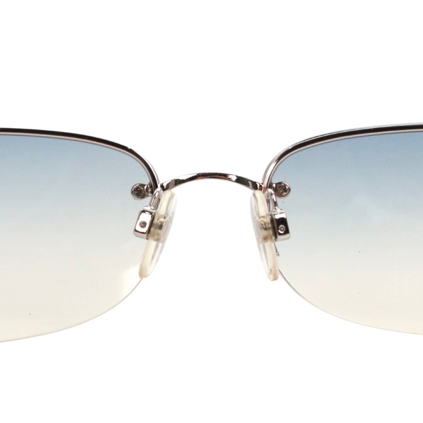 CHANEL Blue Gradient Rimless CC Logo Y2K Sunglasses [Used]
