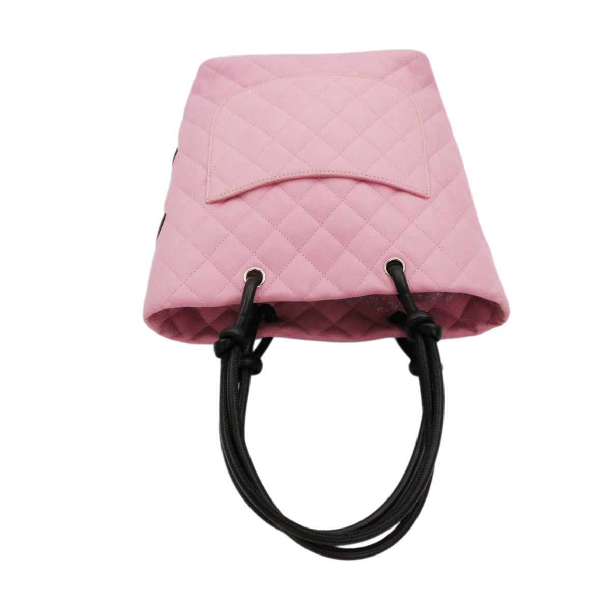 CHANEL Pink & Black Cambon Line Small Tote Bag [Used]
