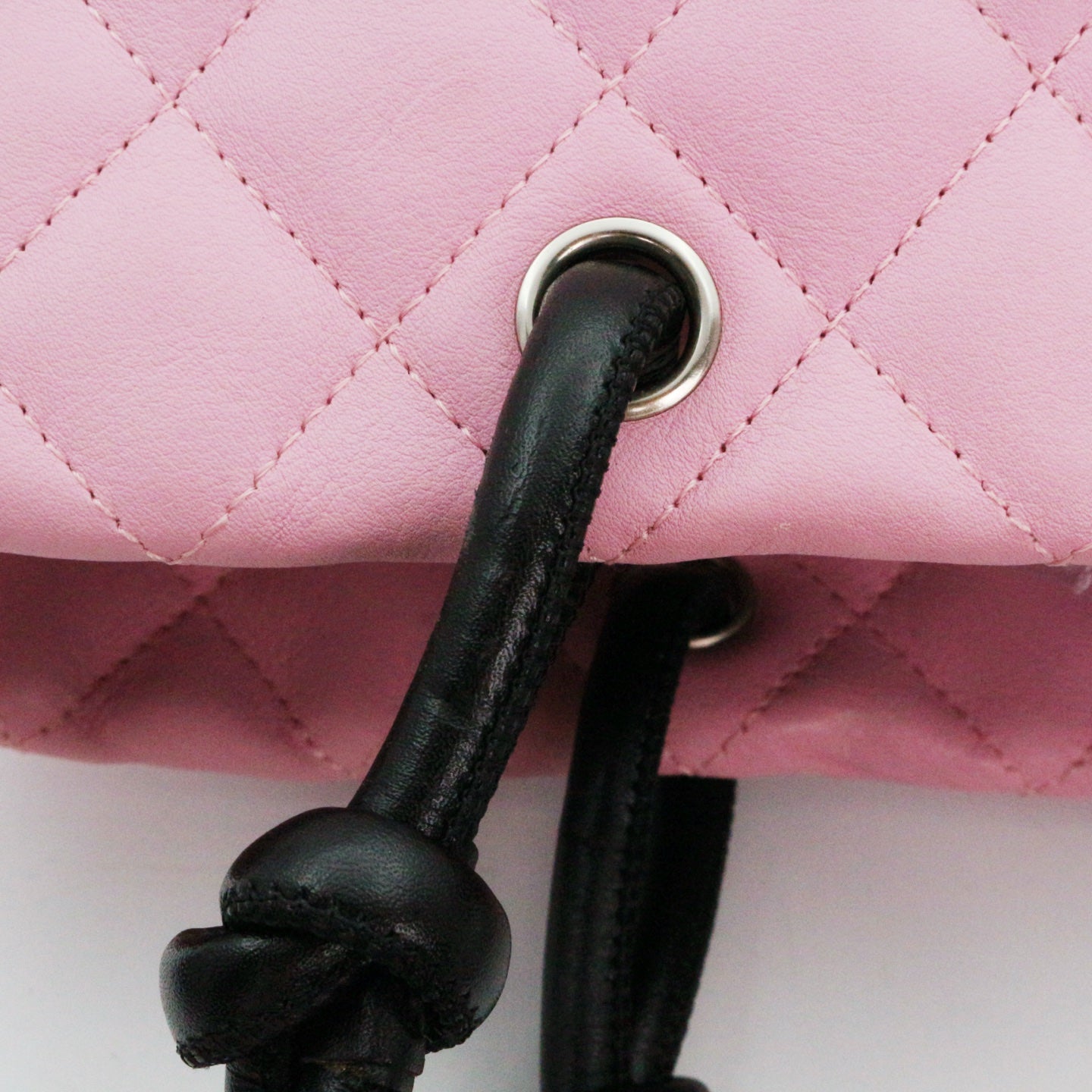CHANEL Pink & Black Cambon Line Small Tote Bag [Used]