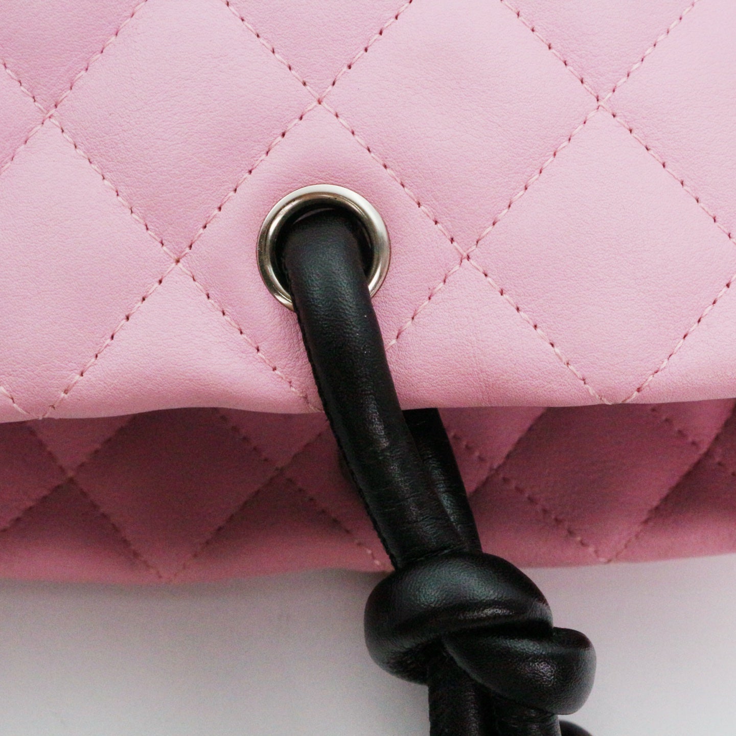 CHANEL Pink & Black Cambon Line Small Tote Bag [Used]