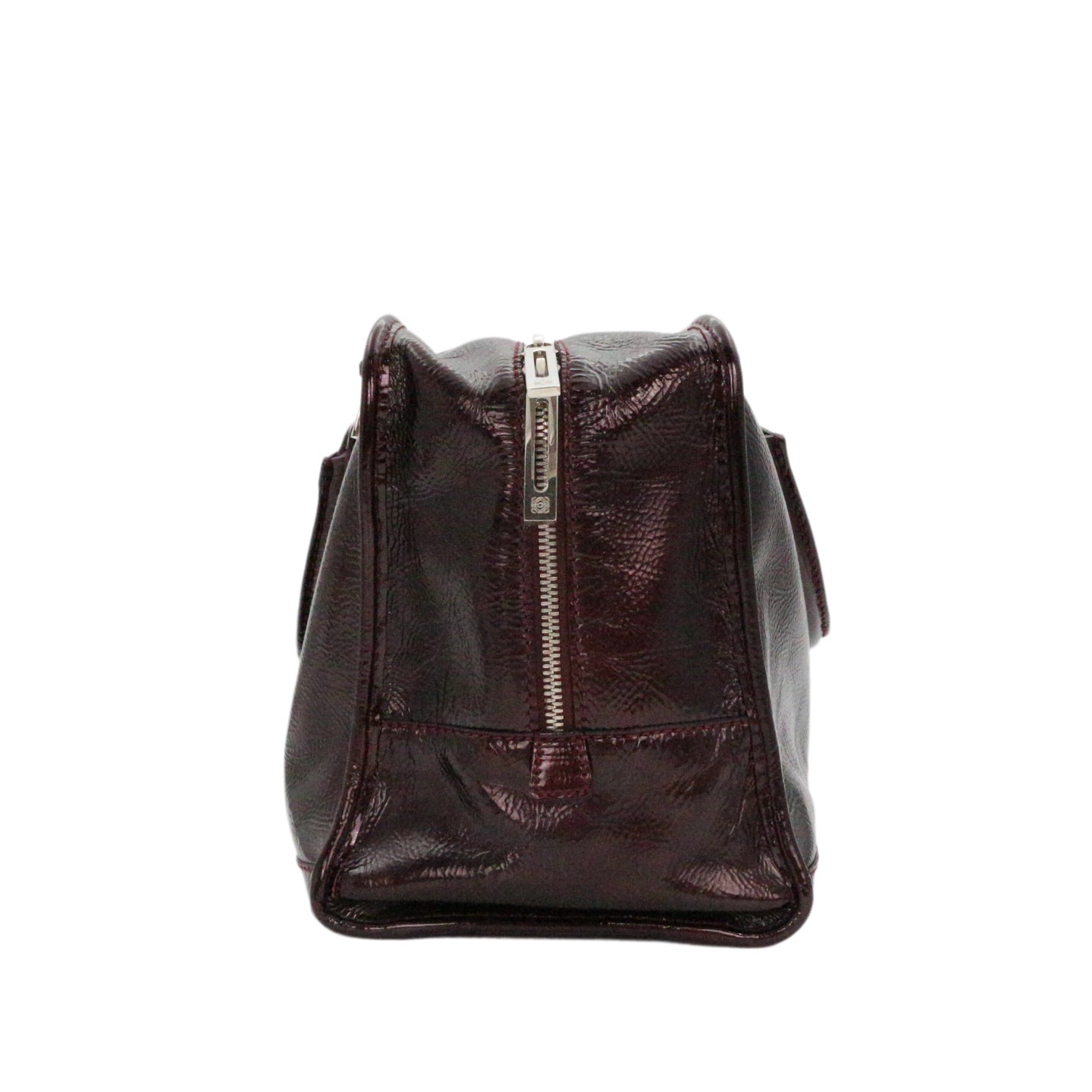 LOEWE Dark Burgundy Patent Leather Amazona 36 Handbag [Used]