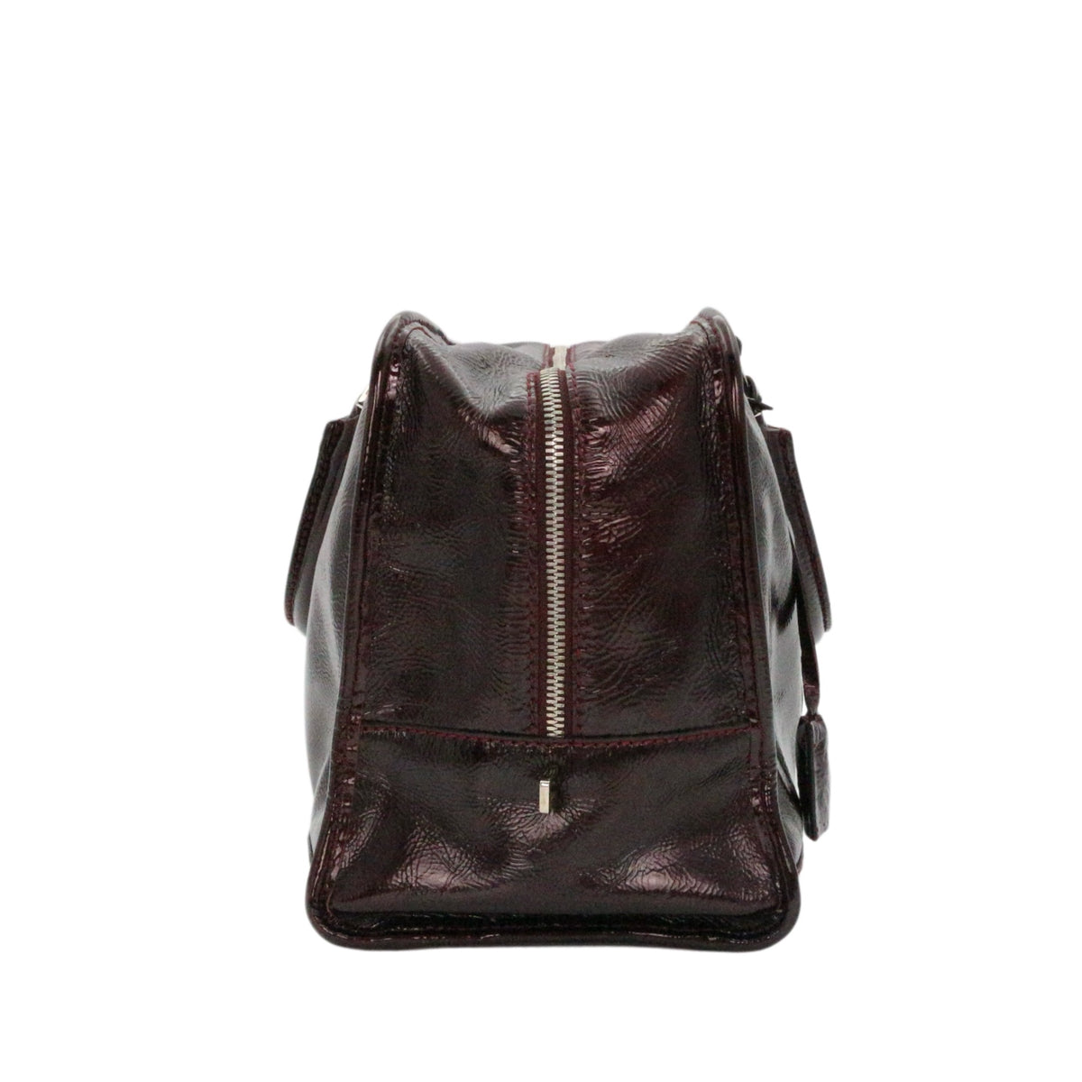 LOEWE Dark Burgundy Patent Leather Amazona 36 Handbag [Used]