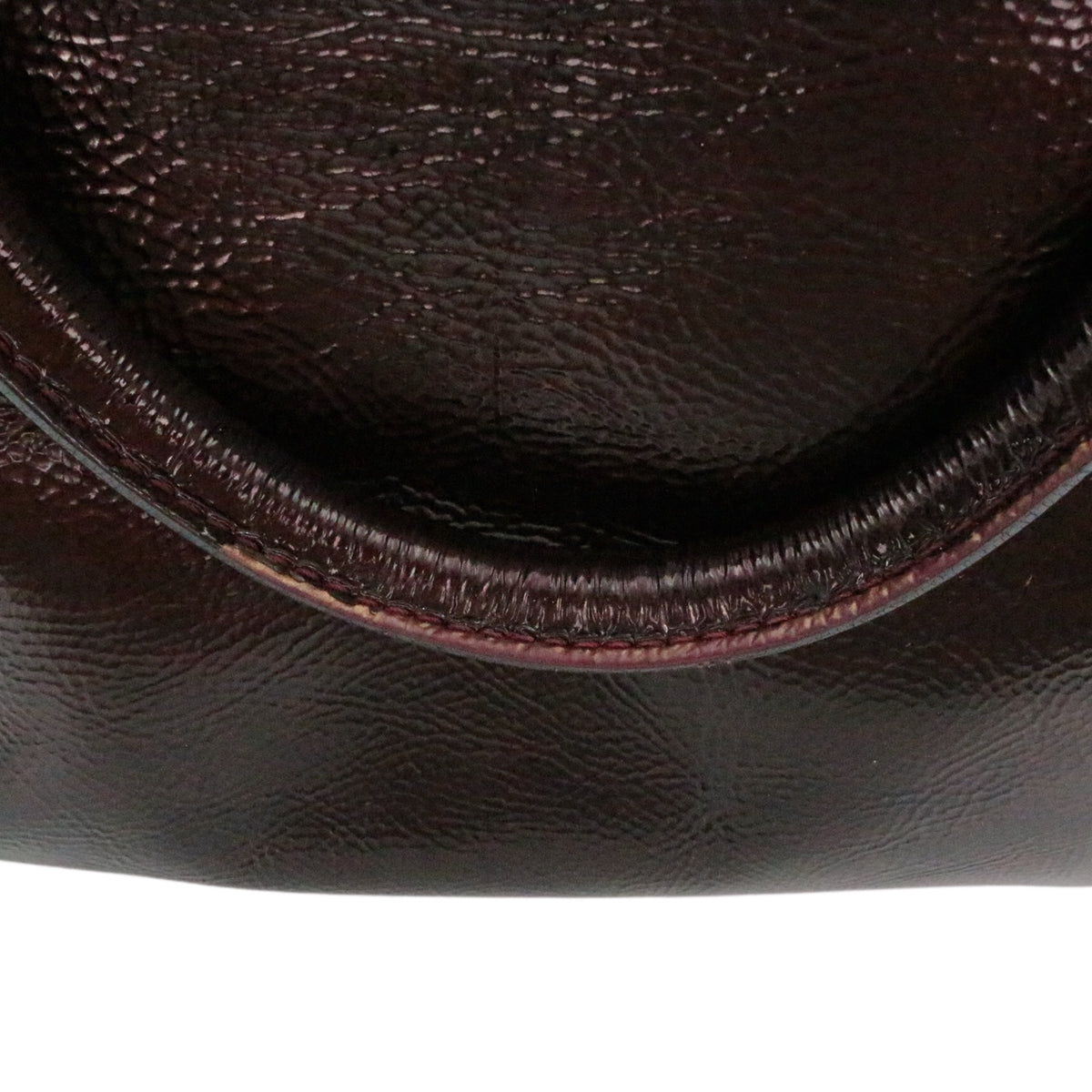 LOEWE Dark Burgundy Patent Leather Amazona 36 Handbag [Used]