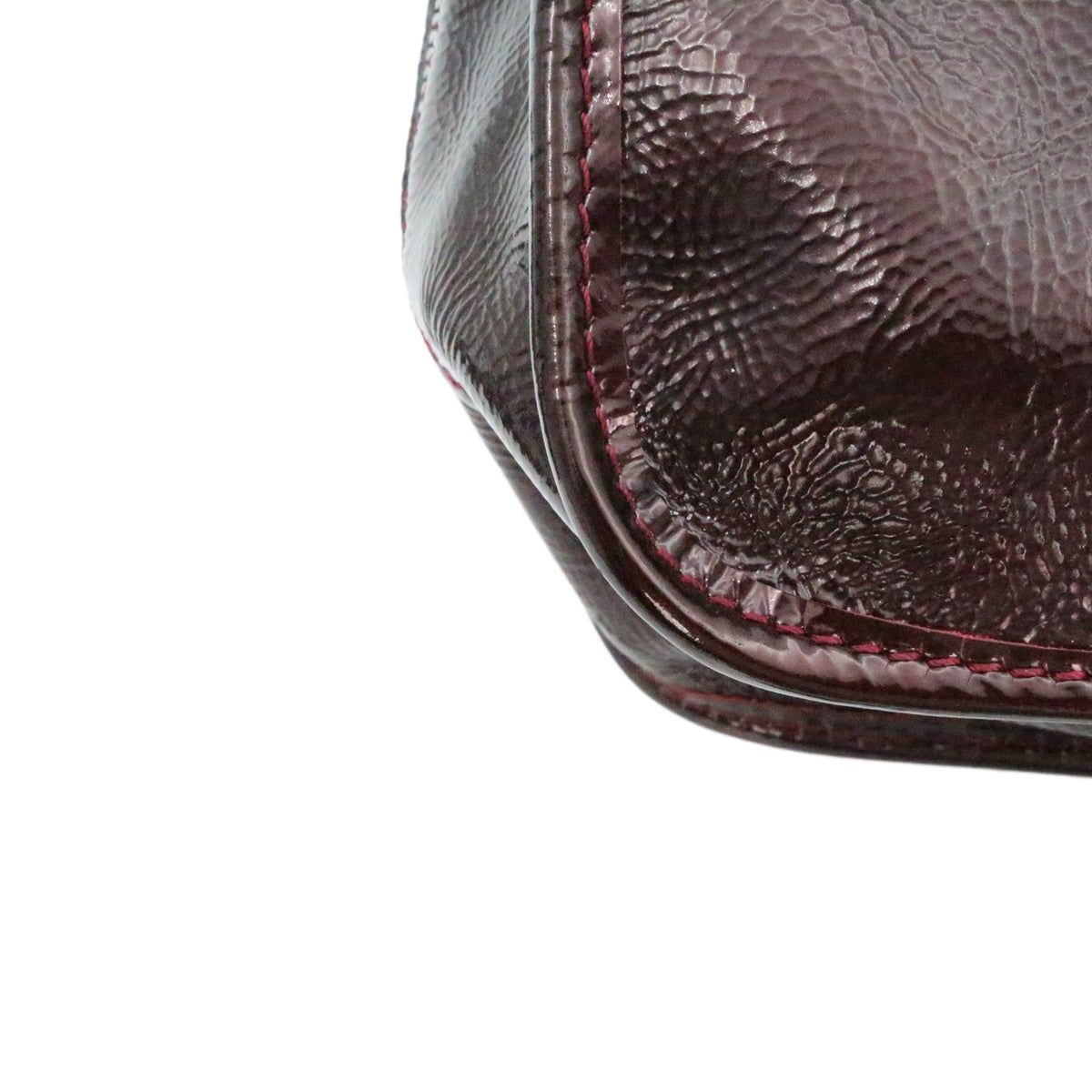 LOEWE Dark Burgundy Patent Leather Amazona 36 Handbag [Used]