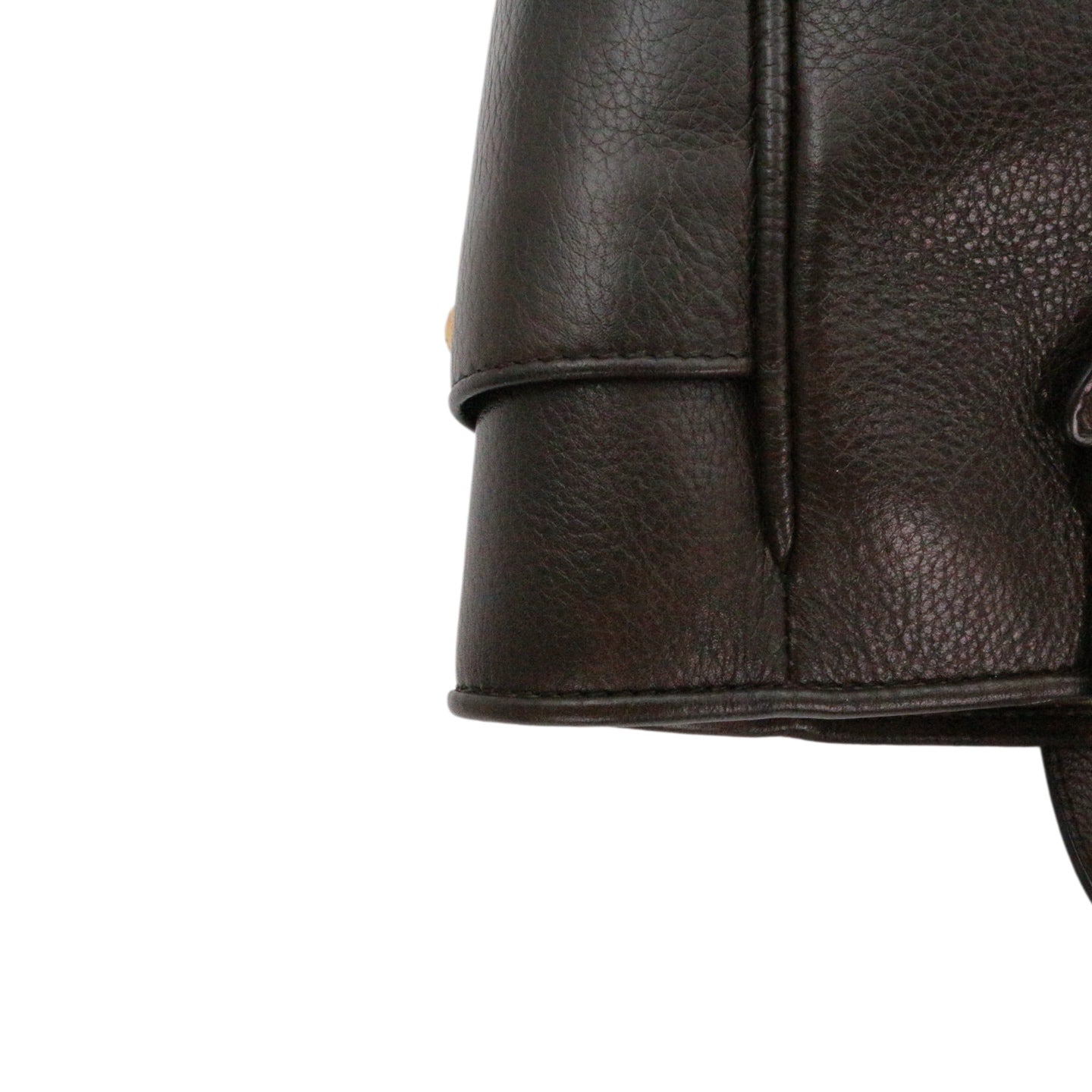 LOEWE Ebony Brown Leather Logo Tote Bag [Used]