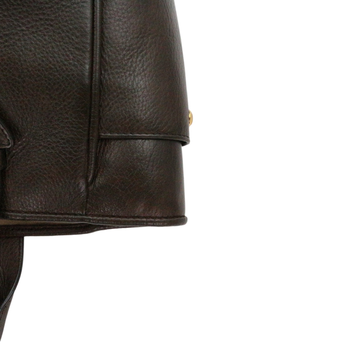 LOEWE Ebony Brown Leather Logo Tote Bag [Used]