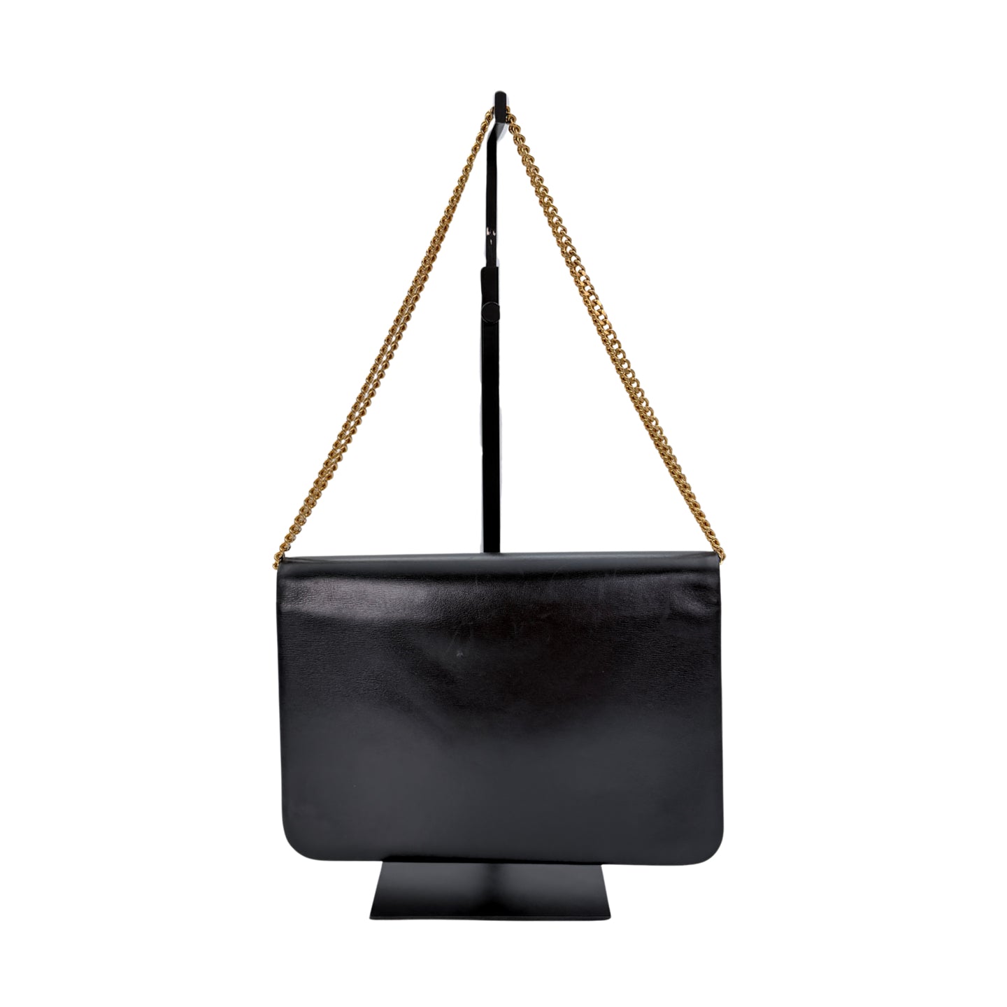 DIOR Black Box Calfskin Vintage Chain Flap Shoulder Bag [Used]