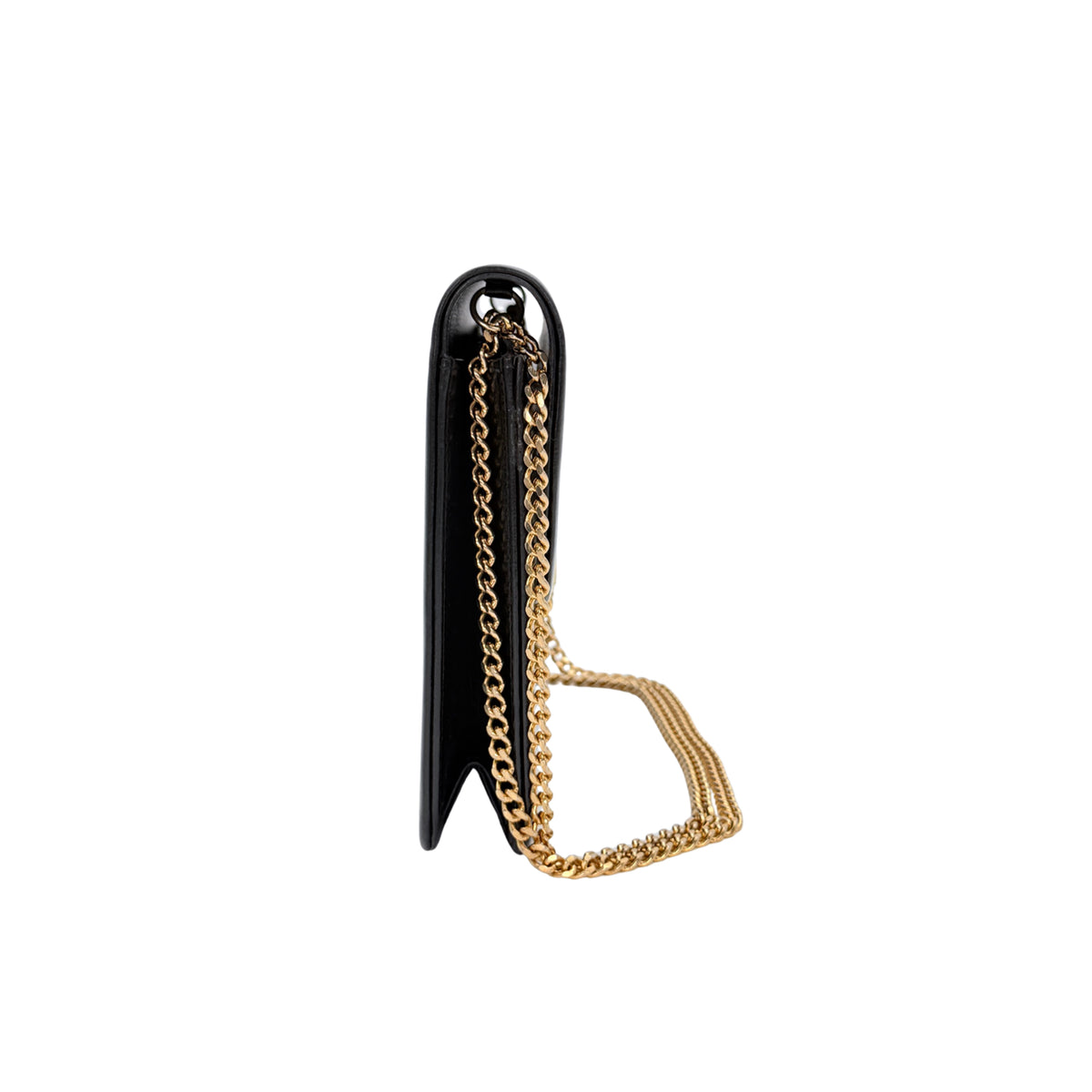 DIOR Black Box Calfskin Vintage Chain Flap Shoulder Bag [Used]