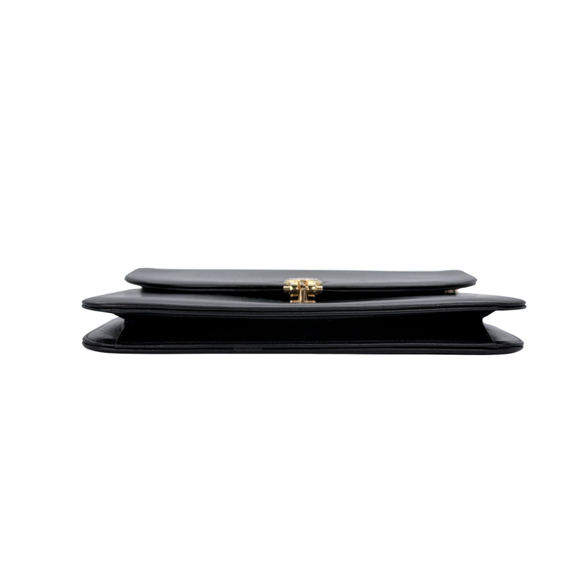 DIOR Black Box Calfskin Vintage Chain Flap Shoulder Bag [Used]