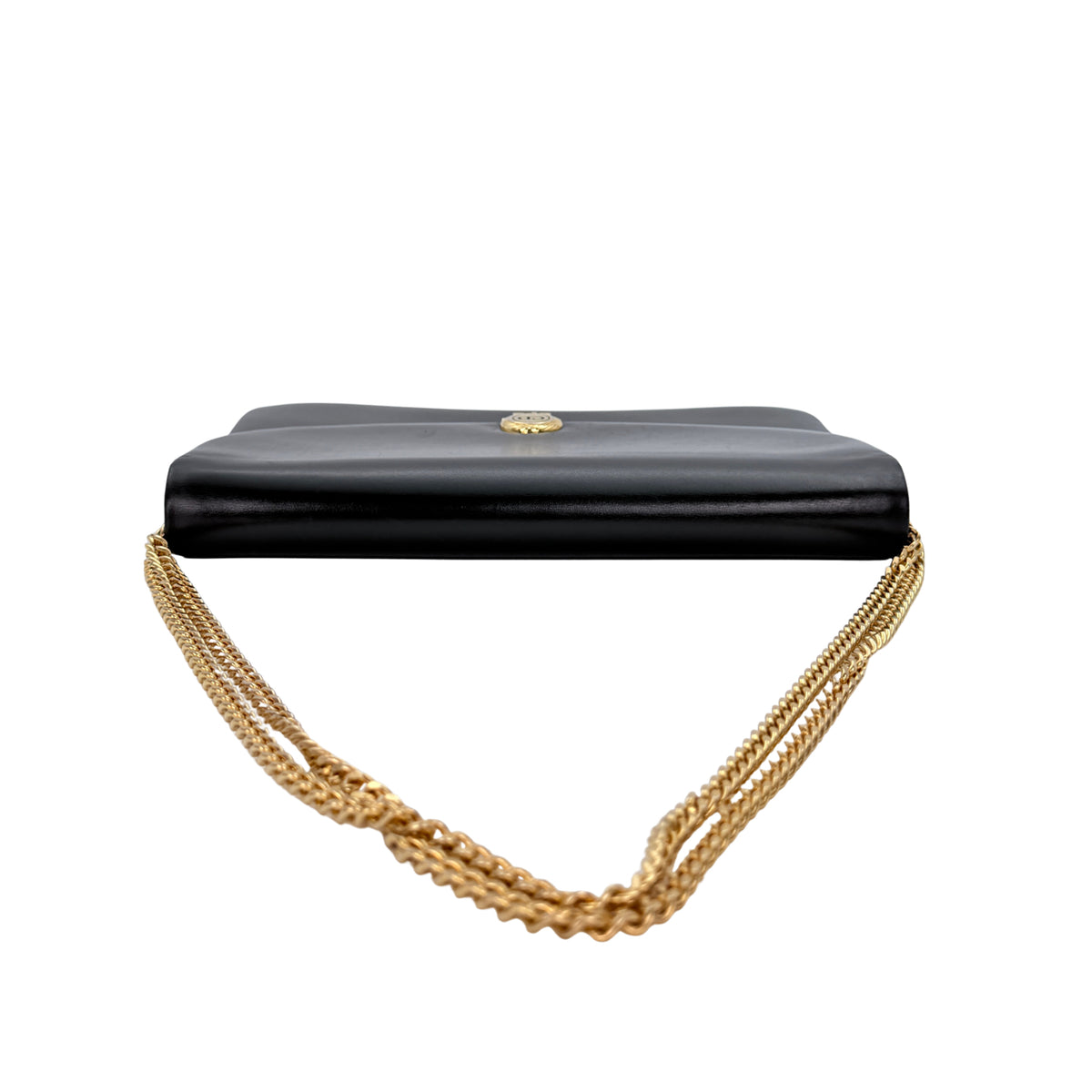 DIOR Black Box Calfskin Vintage Chain Flap Shoulder Bag [Used]