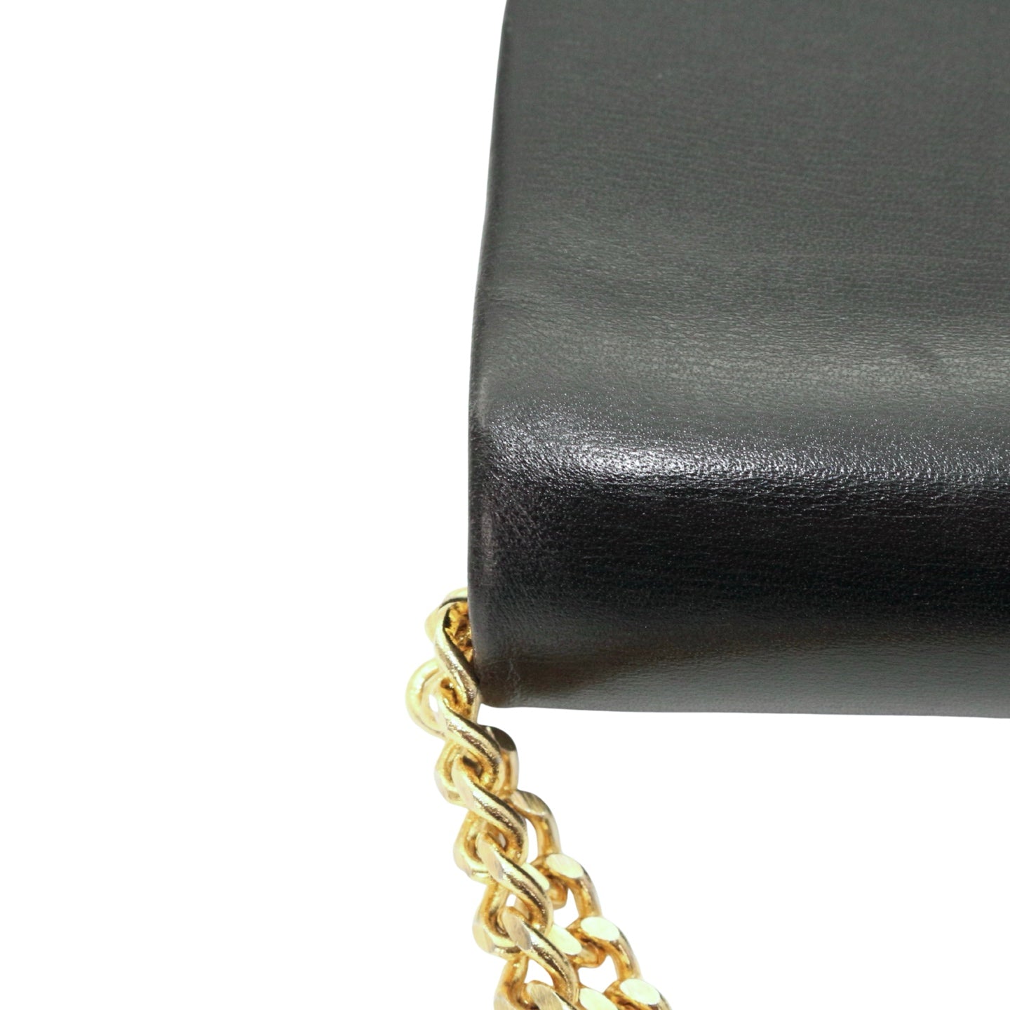 DIOR Black Box Calfskin Vintage Chain Flap Shoulder Bag [Used]