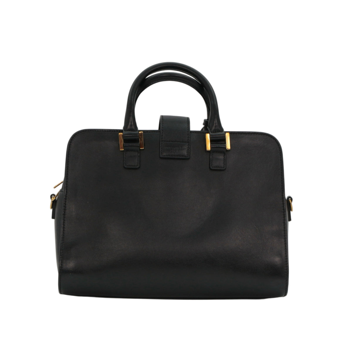 SAINT LAURENT Black Leather Baby Cabas 2-Way Bag [Used]