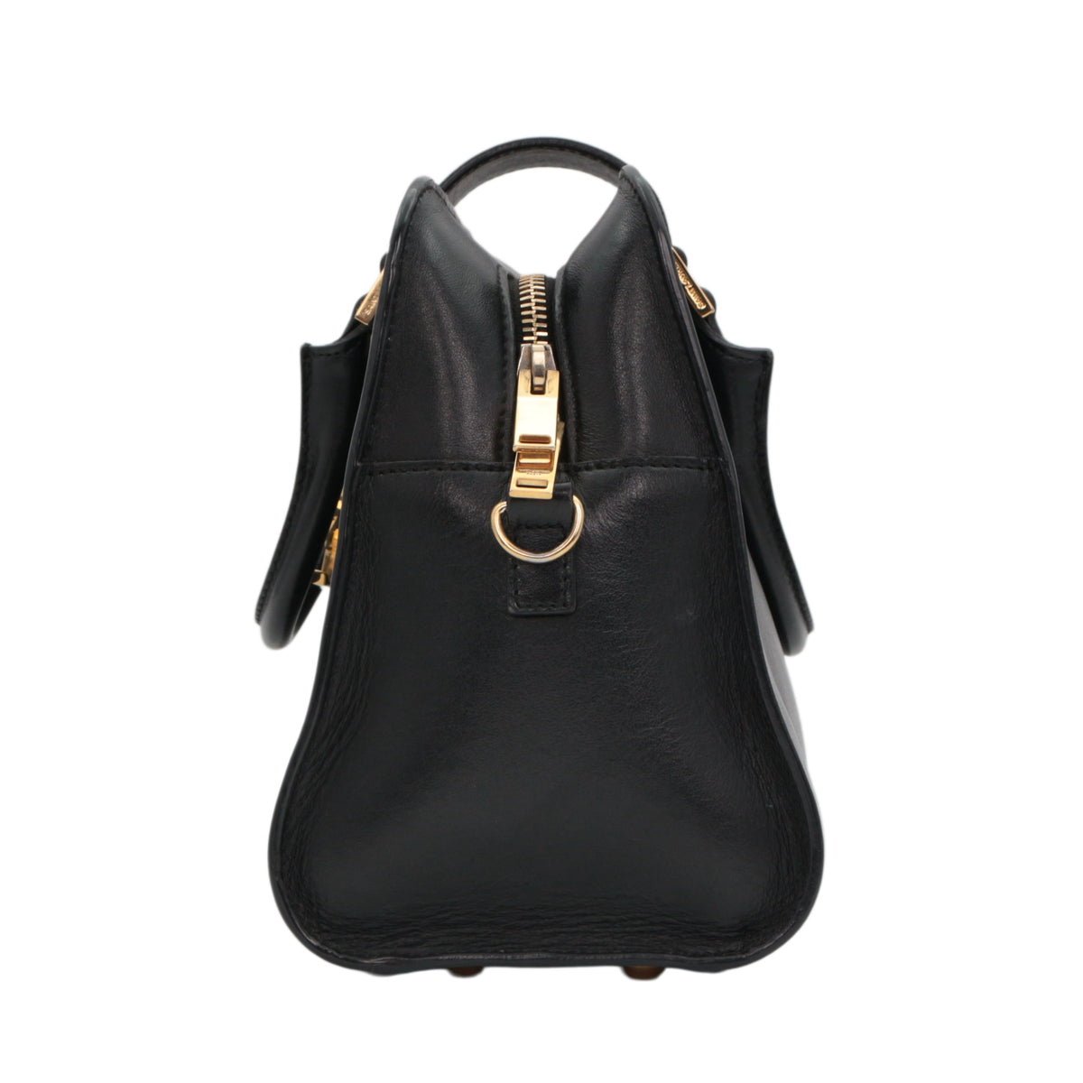 SAINT LAURENT Black Leather Baby Cabas 2-Way Bag [Used]