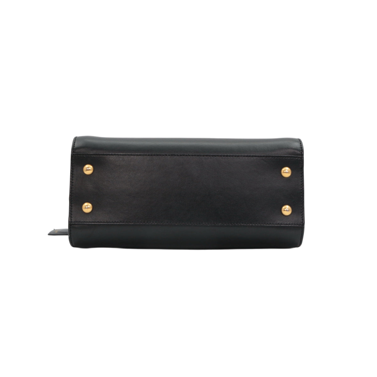 SAINT LAURENT Black Leather Baby Cabas 2-Way Bag [Used]