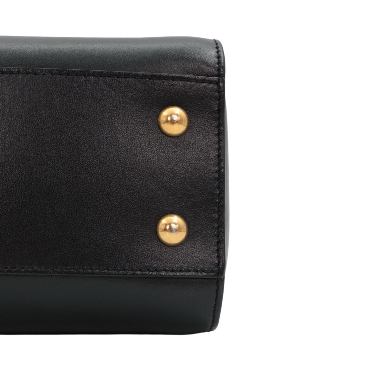 SAINT LAURENT Black Leather Baby Cabas 2-Way Bag [Used]